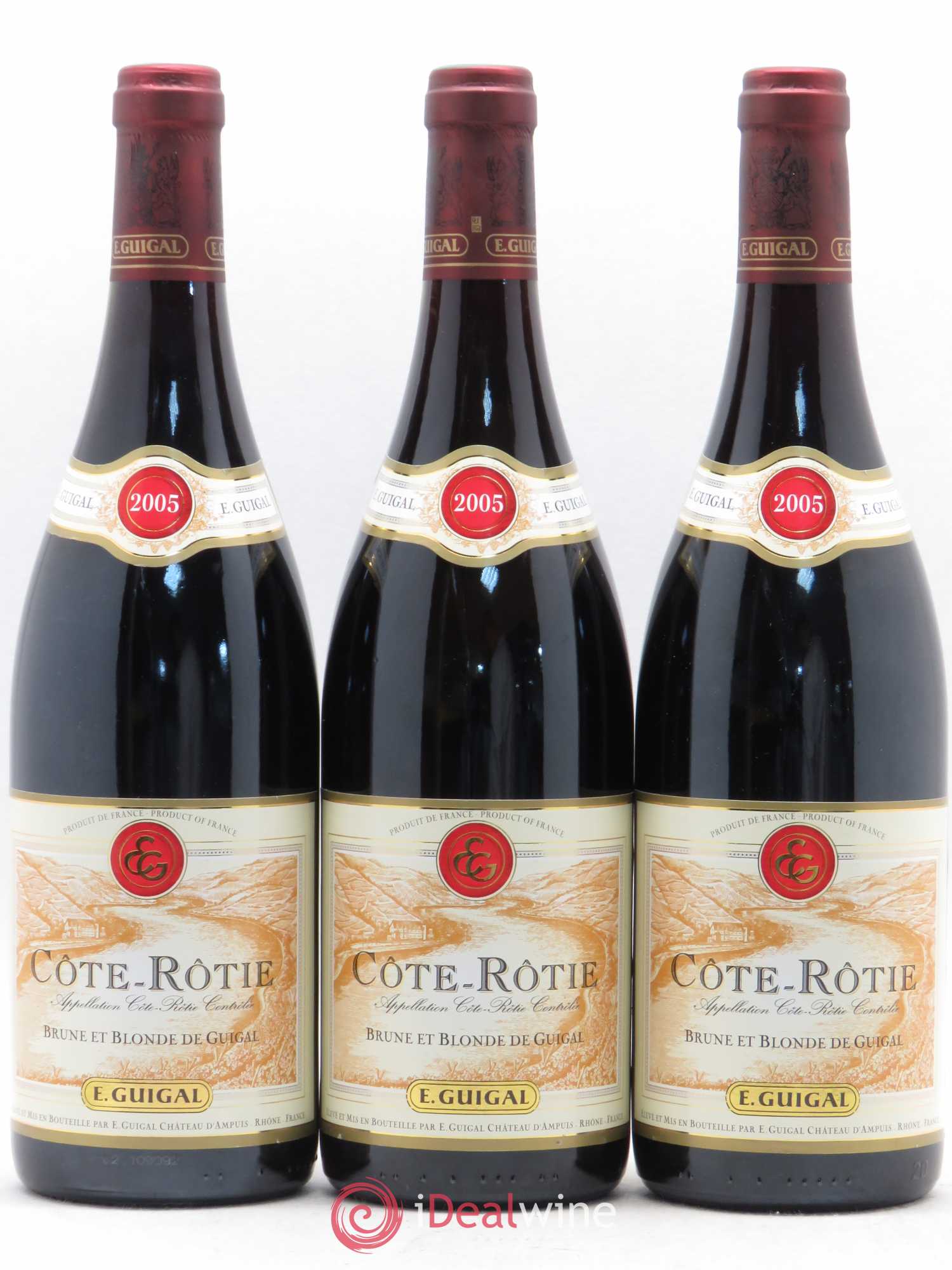 Côte-Rôtie Côtes Brune et Blonde Guigal 2005 - Lot de 3 bouteilles - 0