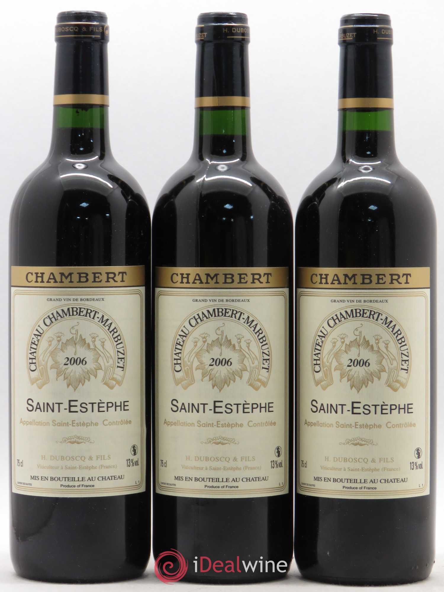 Château Chambert-Marbuzet Cru Bourgeois 2006 - Lot de 3 bouteilles - 0