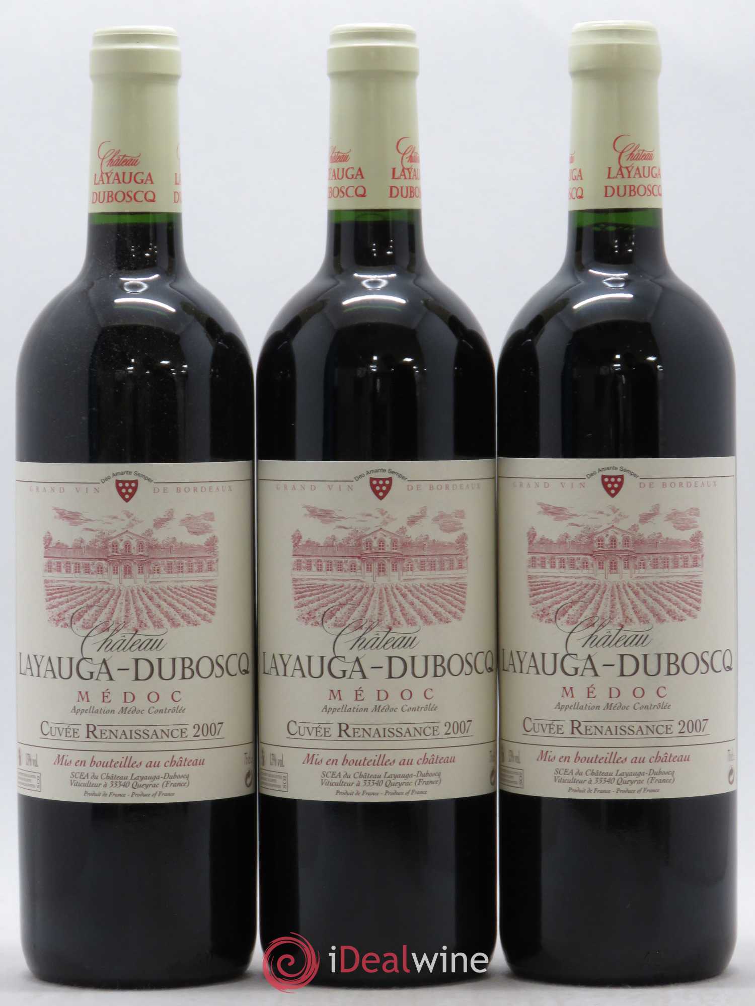 Médoc Château Layauga Duboscq cuvée Renaissance (sans prix de réserve) 2007 - Posten von 12 Flaschen - 3