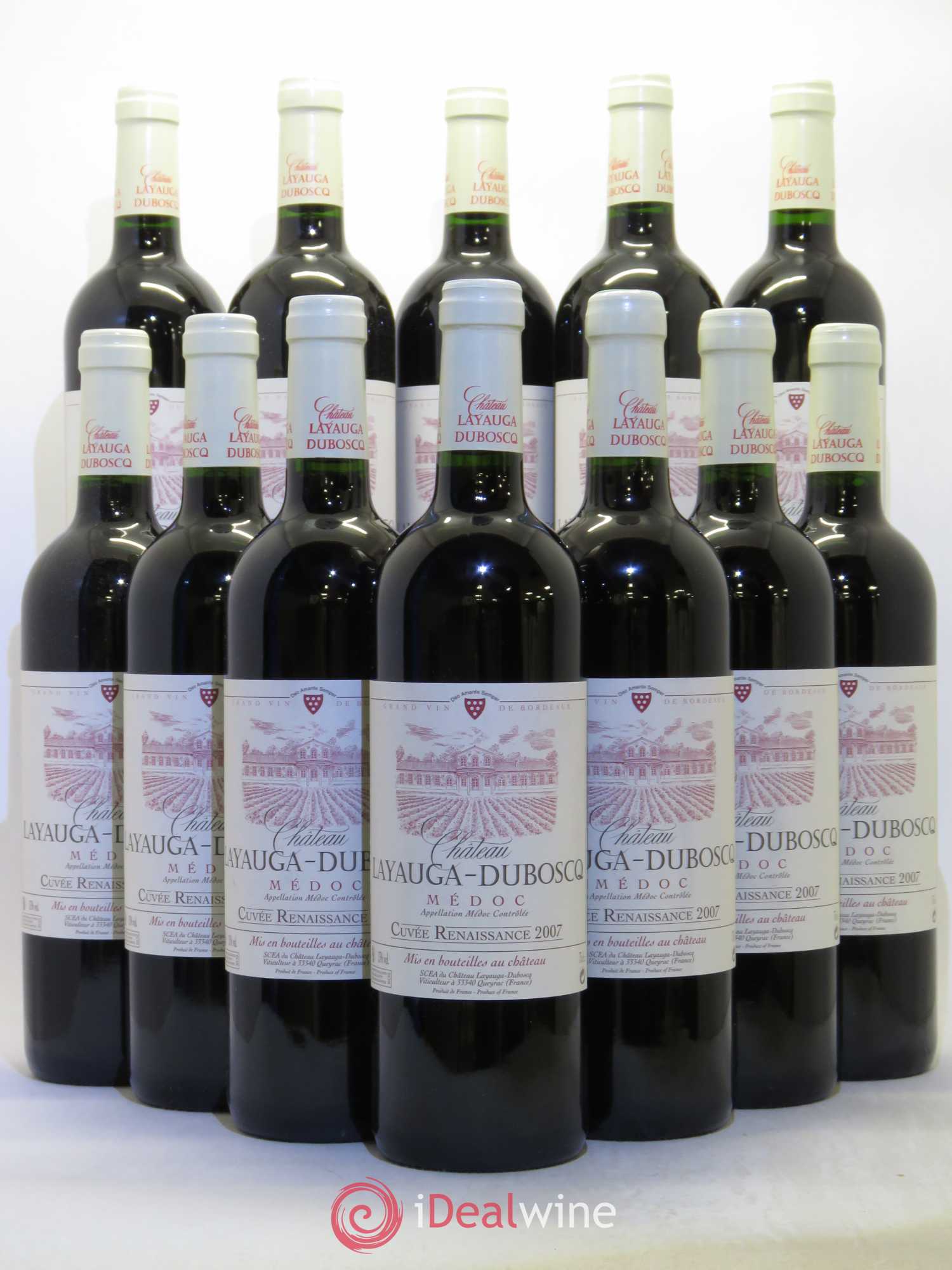 Médoc Château Layauga Duboscq cuvée Renaissance (sans prix de réserve) 2007 - Posten von 12 Flaschen - 0