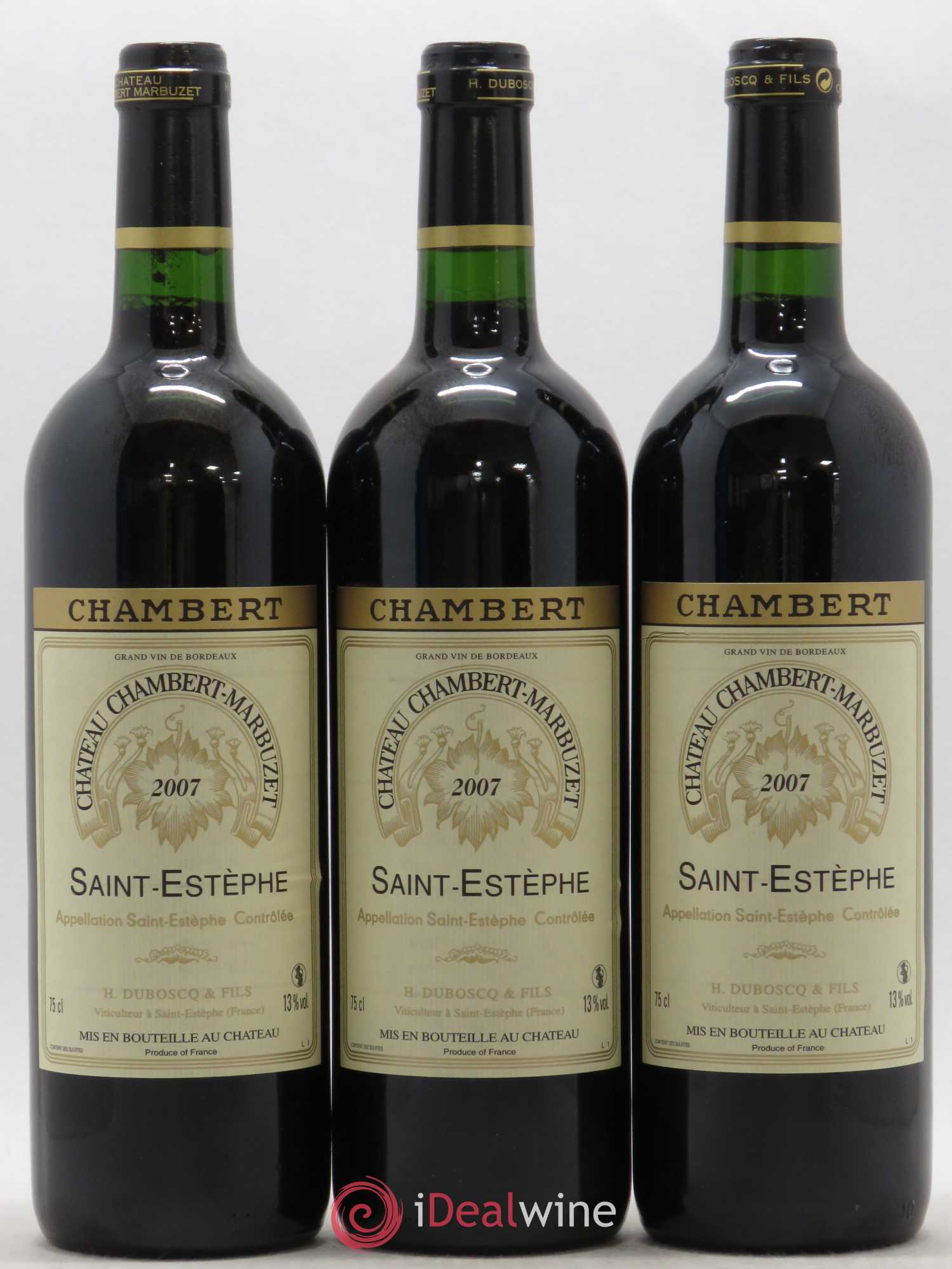 Château Chambert-Marbuzet Cru Bourgeois (sans prix de réserve) 2007 - Lot de 12 bouteilles - 1