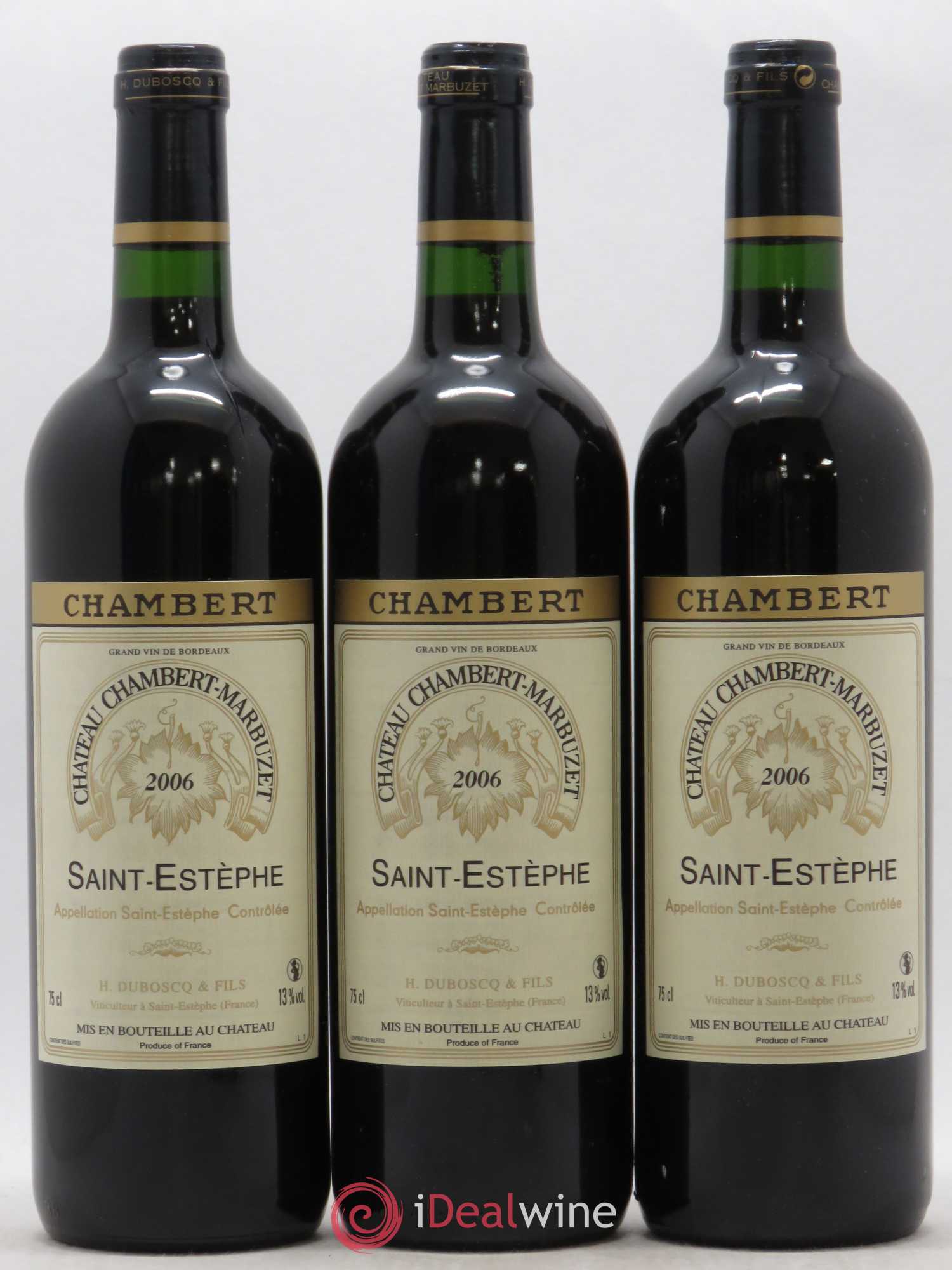 Château Chambert-Marbuzet Cru Bourgeois  (sans prix de réserve) 2006 - Lot de 6 bouteilles - 1