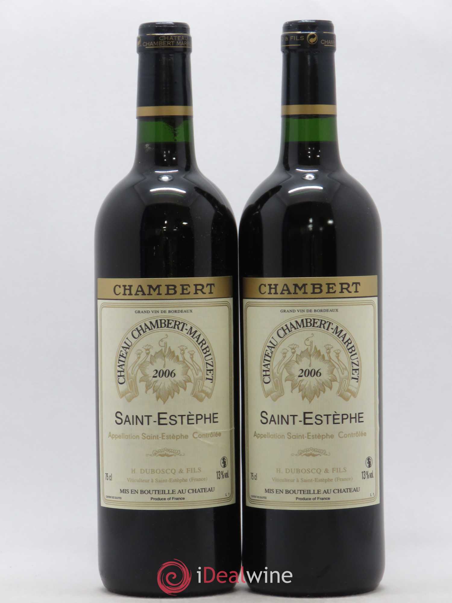 Château Chambert-Marbuzet Cru Bourgeois  (sans prix de réserve) (sans prix de réserve) 2006 - Lot de 5 bouteilles - 2