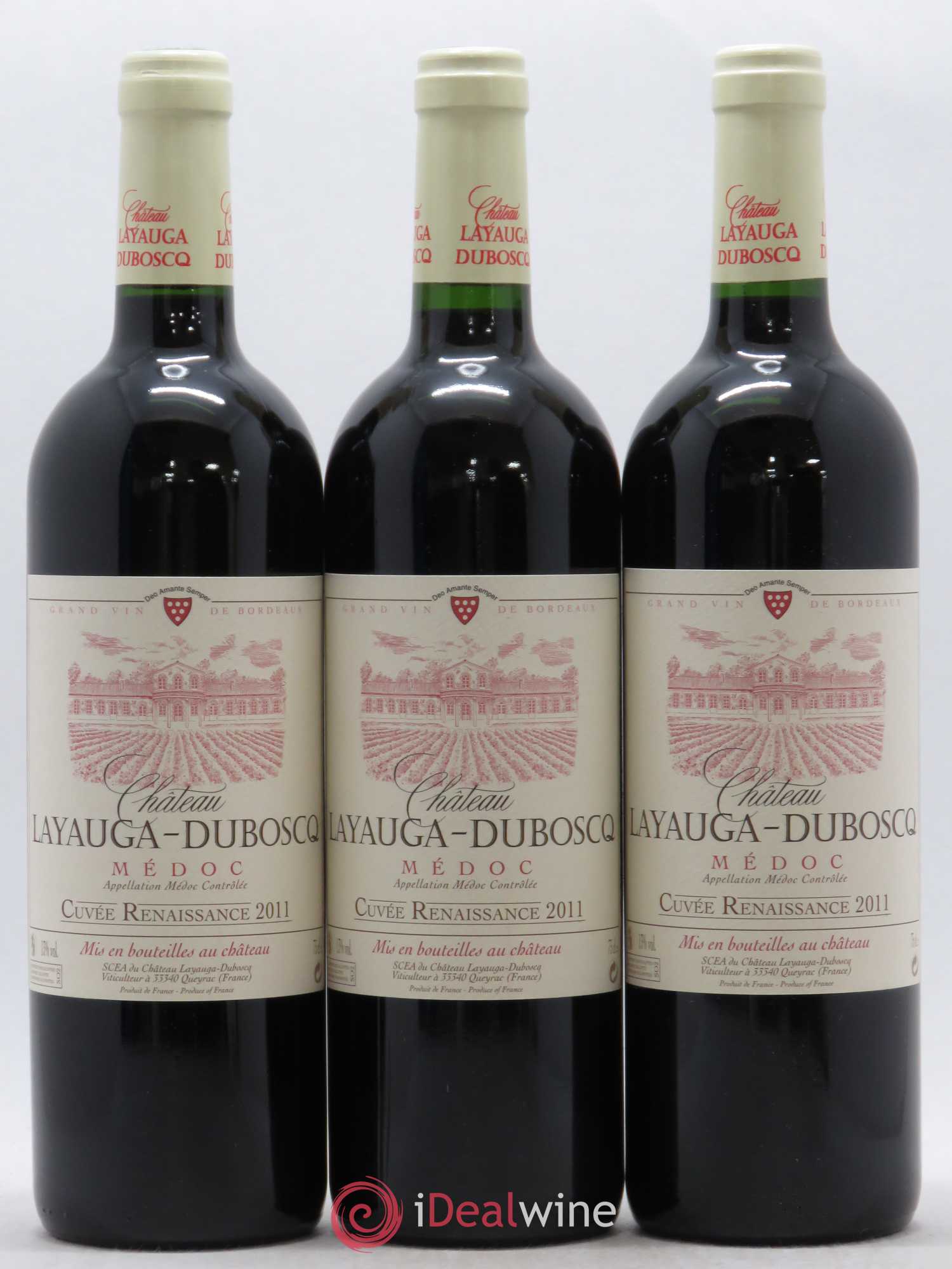 Médoc Château Layauga Duboscq cuvée Renaissance (no reserve) (no reserve) 2011 - Lot of 12 bottles - 1