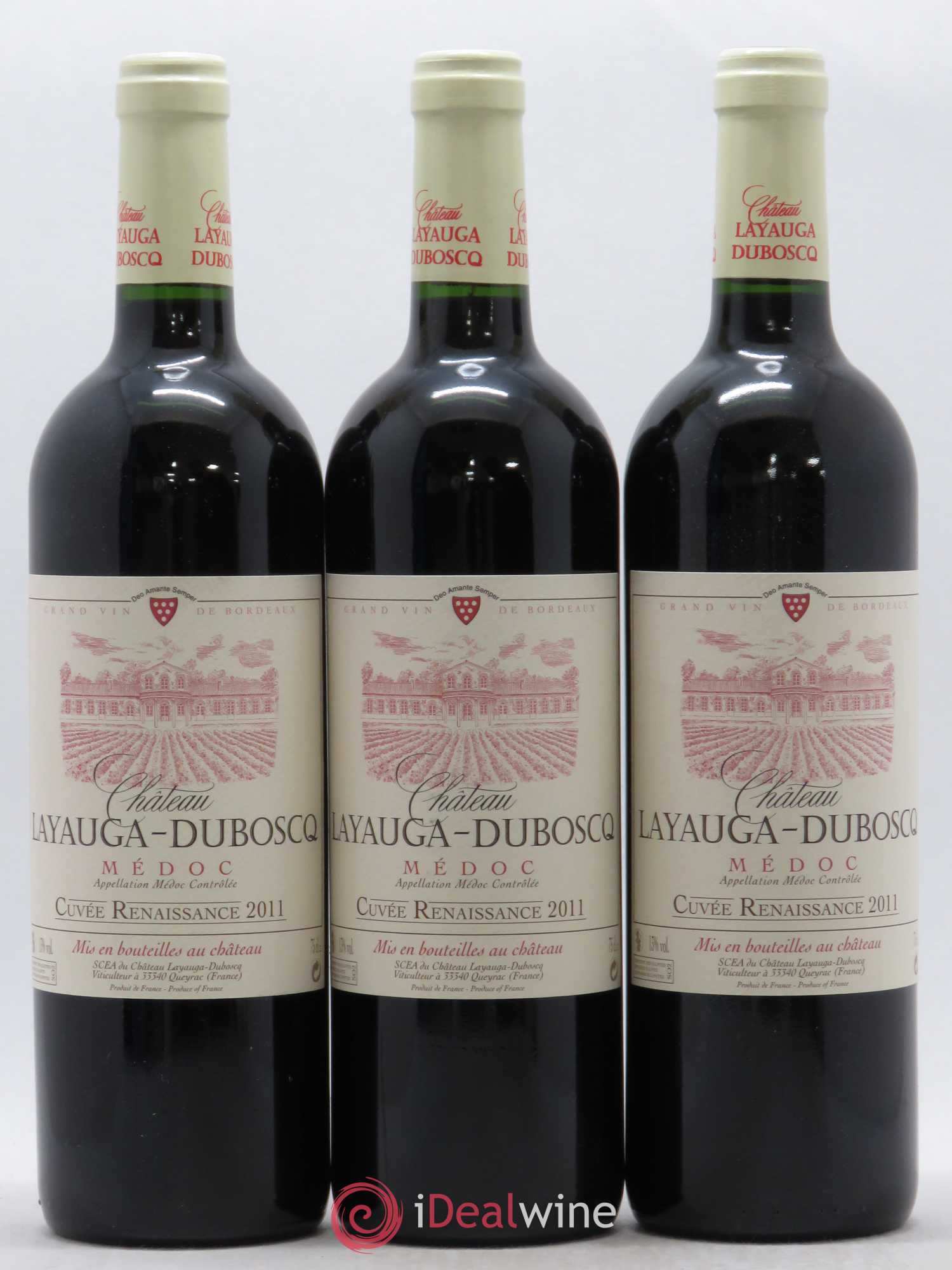 Médoc Château Layauga Duboscq cuvée Renaissance (no reserve) (no reserve) 2011 - Lot of 12 bottles - 2