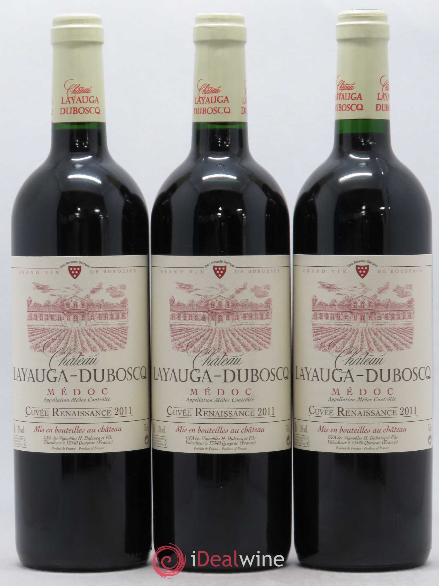 Médoc Château Layauga Duboscq cuvée Renaissance (sans prix de réserve) (sans prix de réserve) 2011 - Posten von 12 Flaschen - 1