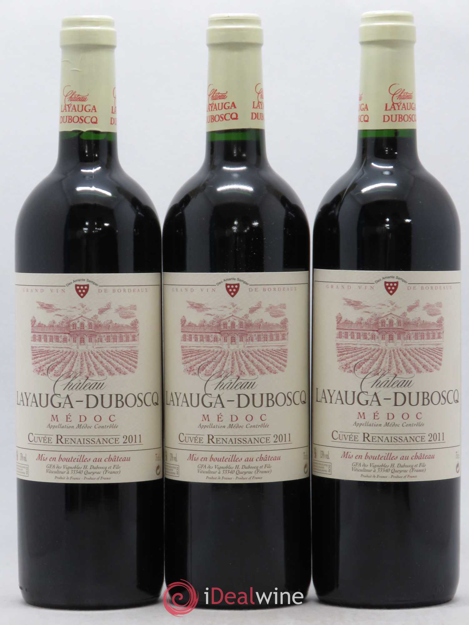 Médoc Château Layauga Duboscq cuvée Renaissance (sans prix de réserve) (sans prix de réserve) 2011 - Posten von 12 Flaschen - 3