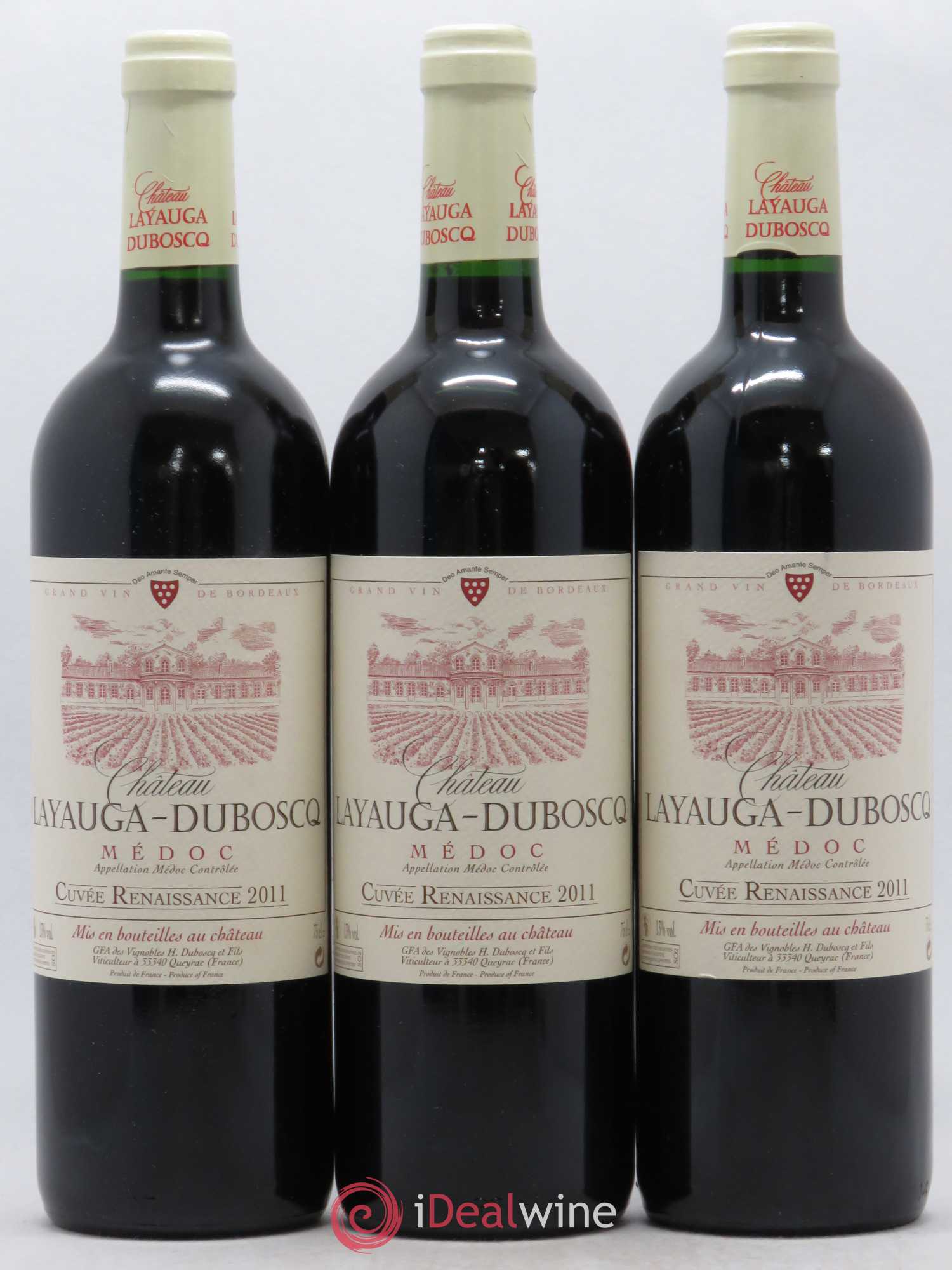 Médoc Château Layauga Duboscq cuvée Renaissance (sans prix de réserve) (sans prix de réserve) 2011 - Posten von 12 Flaschen - 4