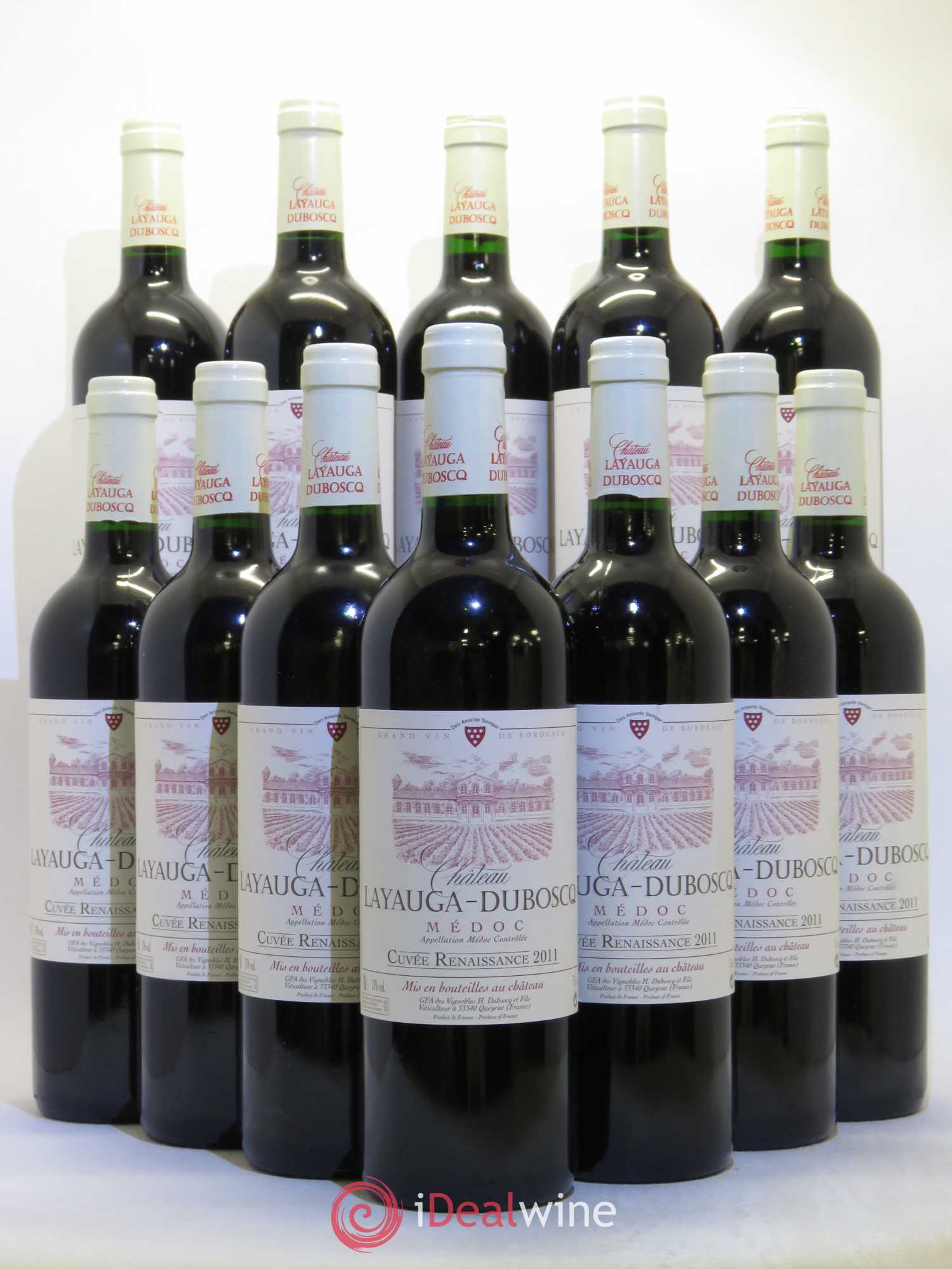 Médoc Château Layauga Duboscq cuvée Renaissance (sans prix de réserve) (sans prix de réserve) 2011 - Posten von 12 Flaschen - 0