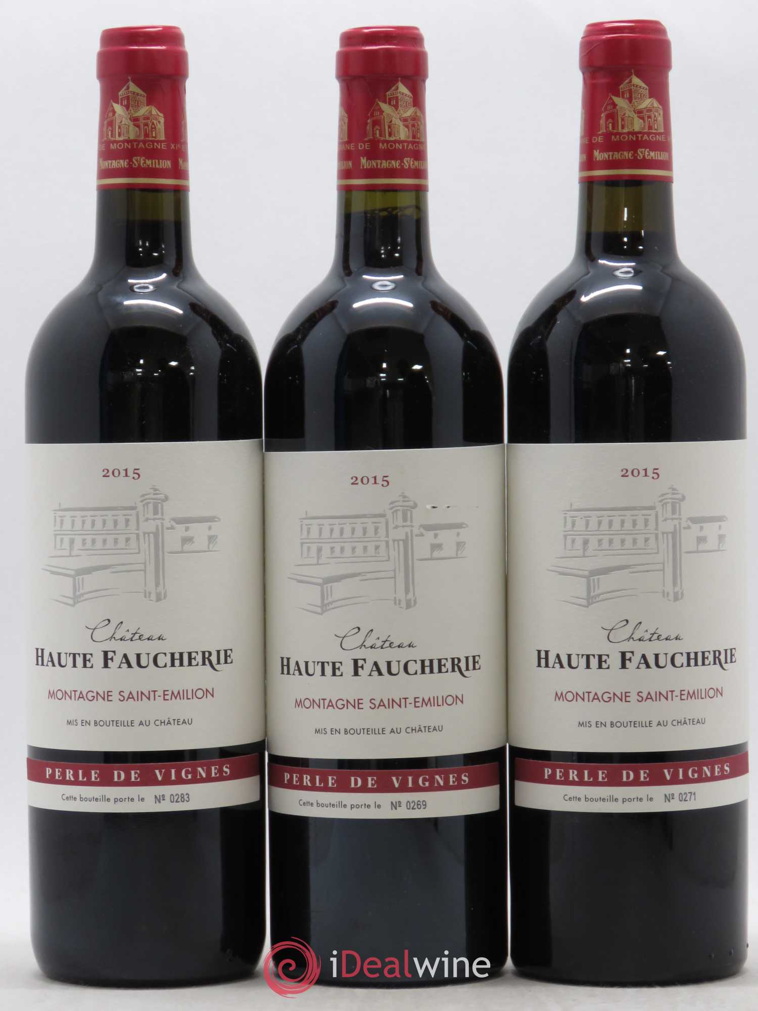Montagne Saint-Émilion Château Haute Faucherie (sans prix de réserve) Perle de Vignes 2015 - Posten von 12 Flaschen - 2