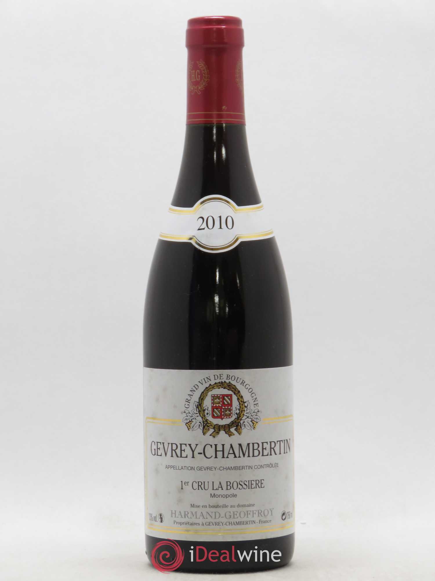 Gevrey-Chambertin 1er Cru La Bossière Harmand-Geoffroy (Domaine) 2010 - Lot de 1 bouteille - 0