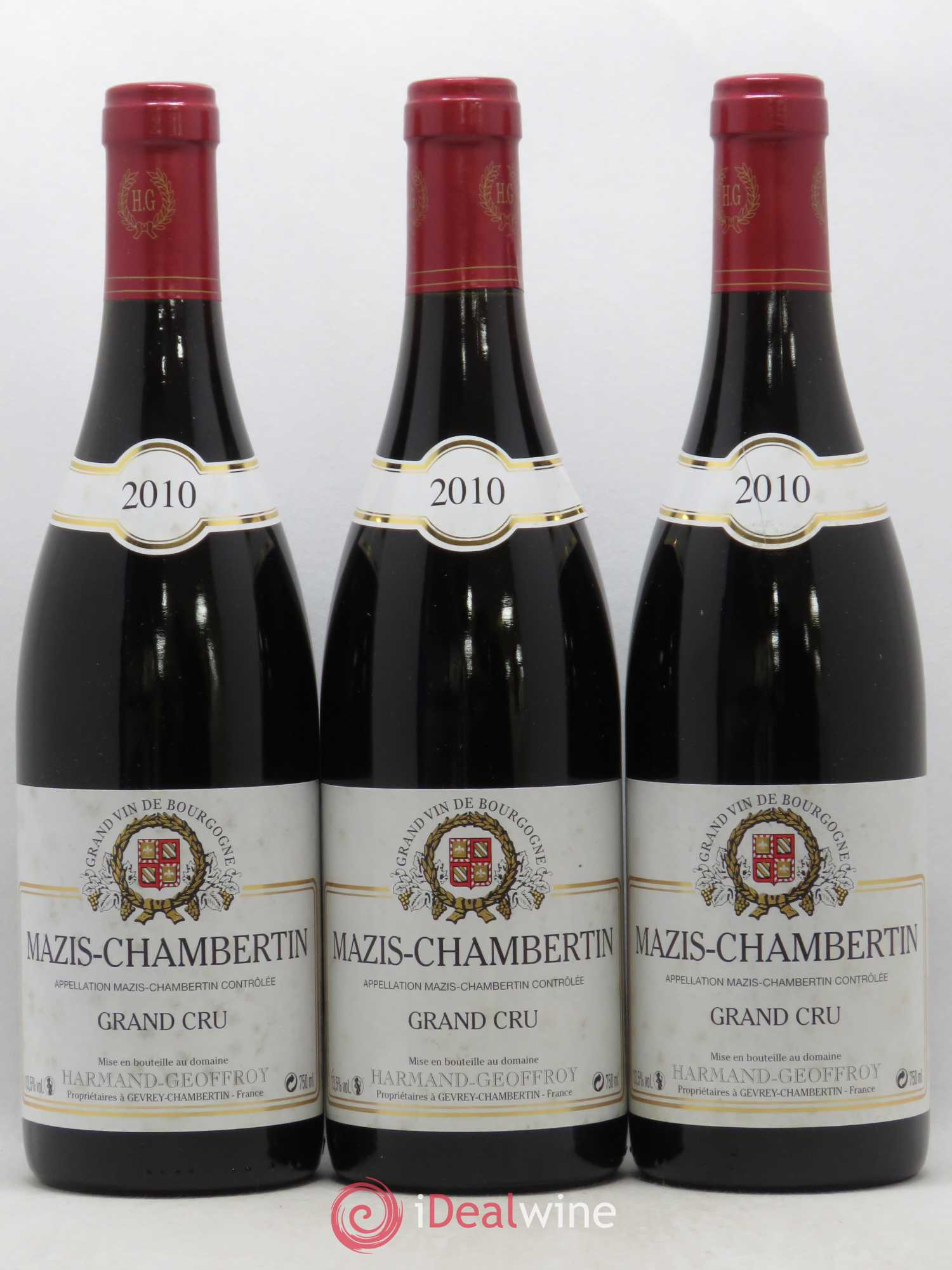 Mazis-Chambertin Grand Cru Harmand-Geoffroy (Domaine) 2010 - Lot de 3 bouteilles - 0