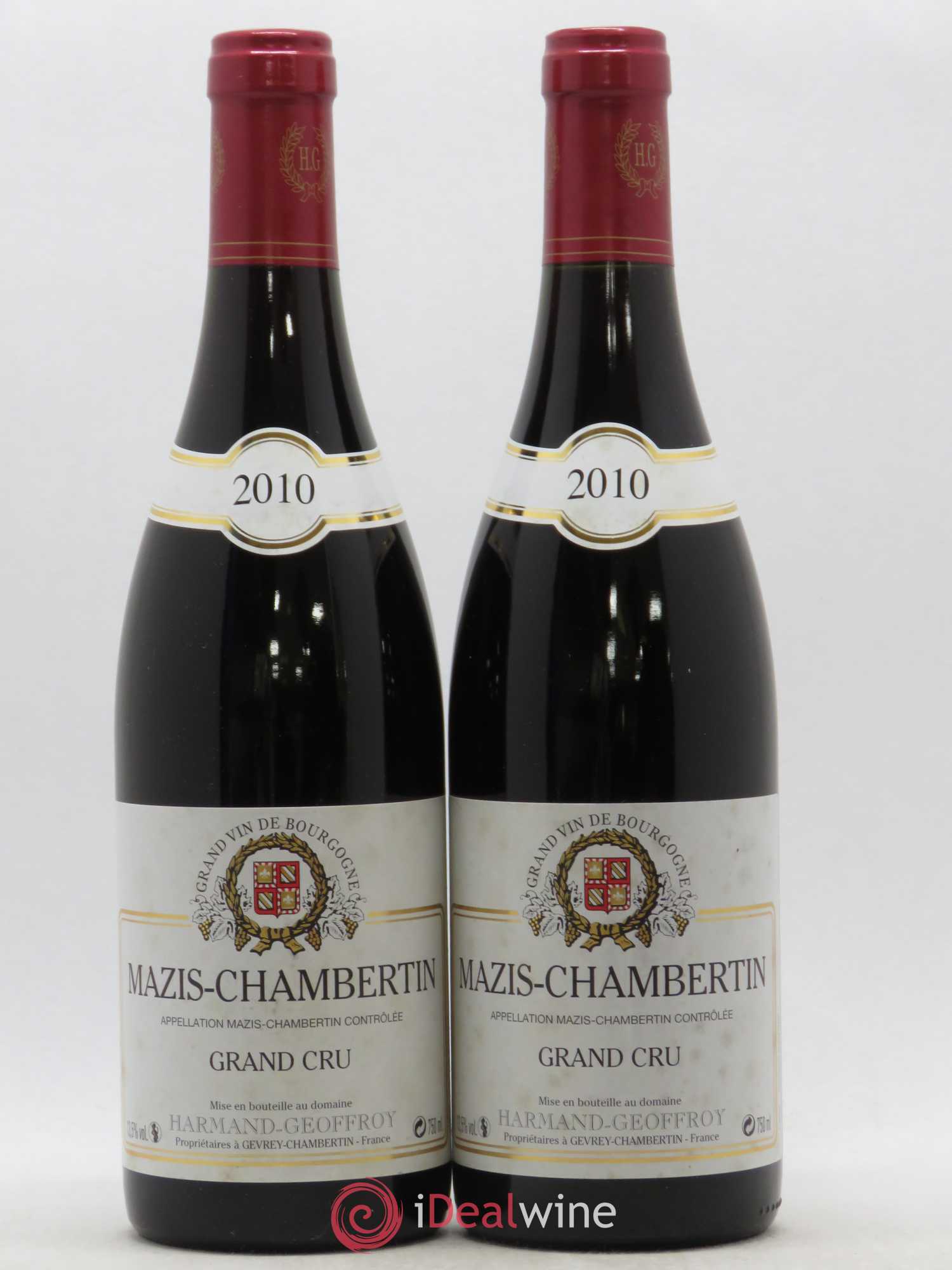 Mazis-Chambertin Grand Cru Harmand-Geoffroy (Domaine) 2010 - Lot de 2 bouteilles - 0