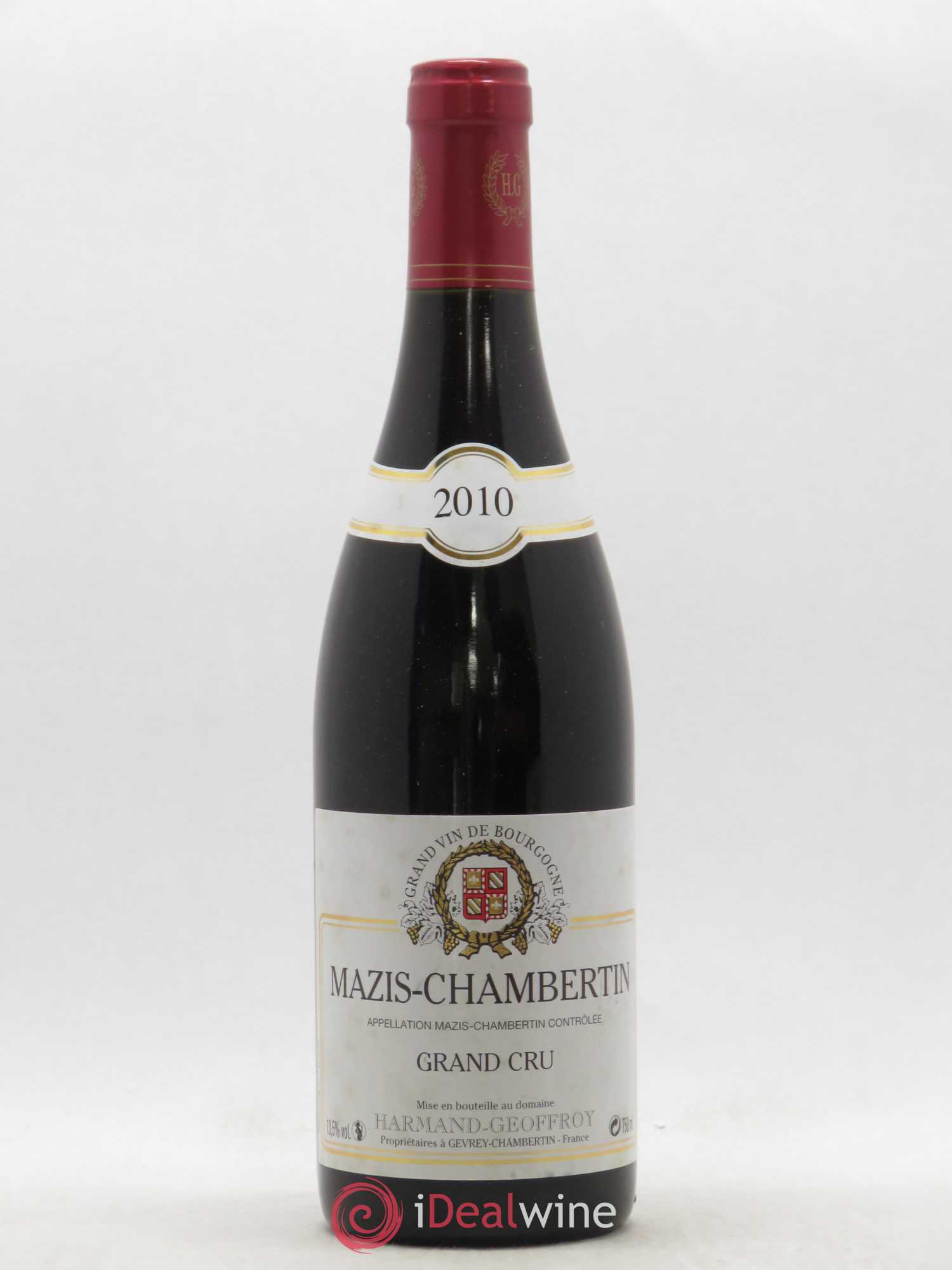 Mazis-Chambertin Grand Cru Harmand-Geoffroy (Domaine) 2010 - Lot de 1 bouteille - 0