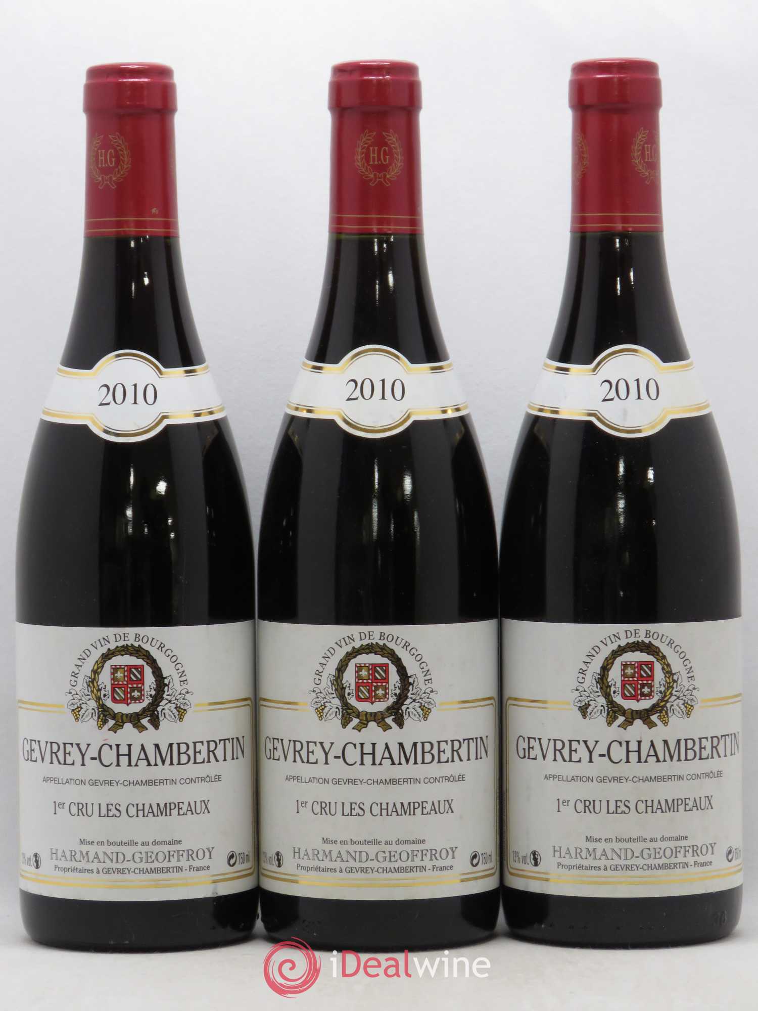 Gevrey-Chambertin 1er Cru Champeaux Domaine Harmand Geoffroy 2010 - Posten von 3 Flaschen - 0