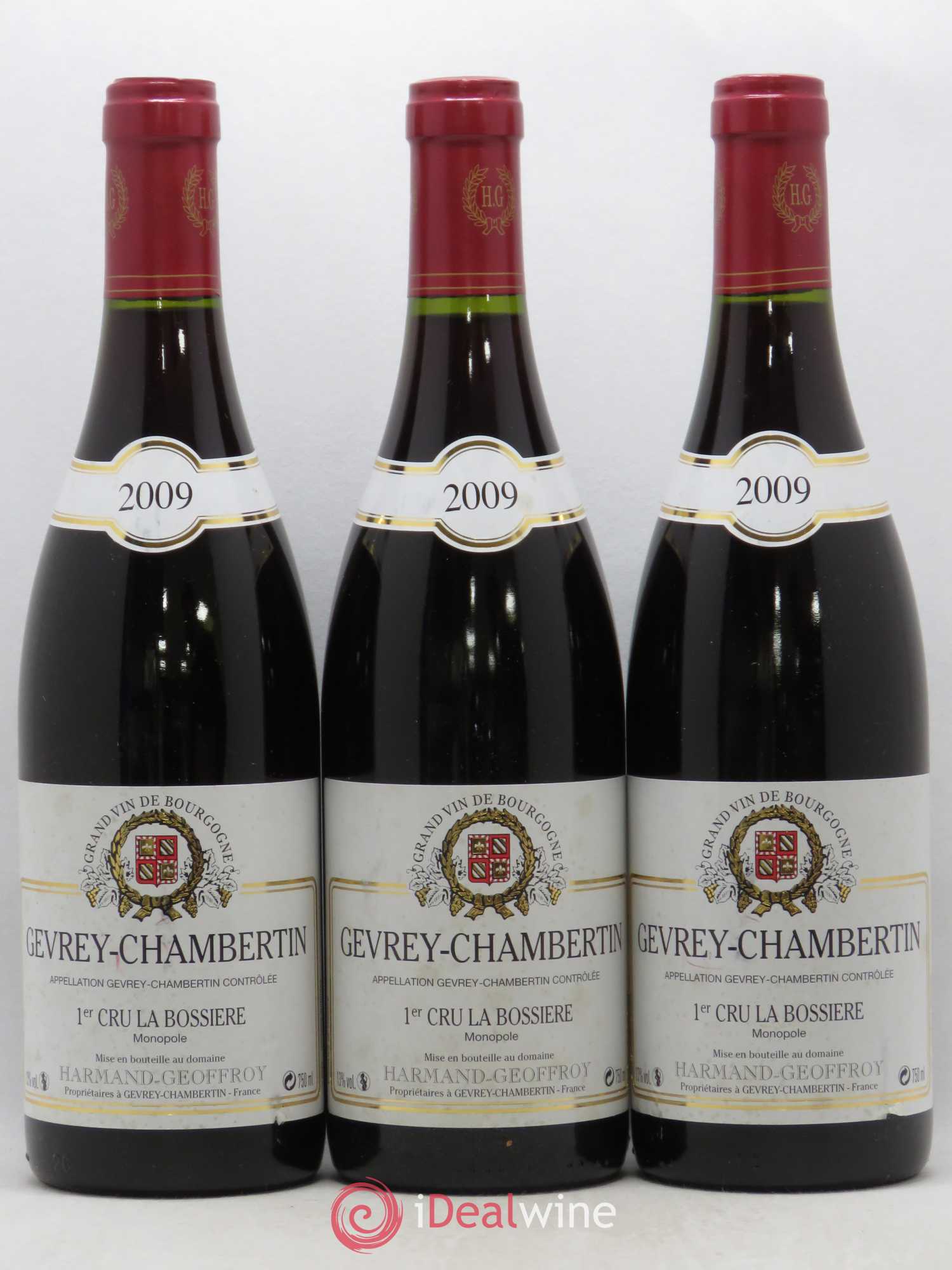 Gevrey-Chambertin 1er Cru La Bossière Harmand-Geoffroy (Domaine) 2009 - Lot de 3 bouteilles - 0