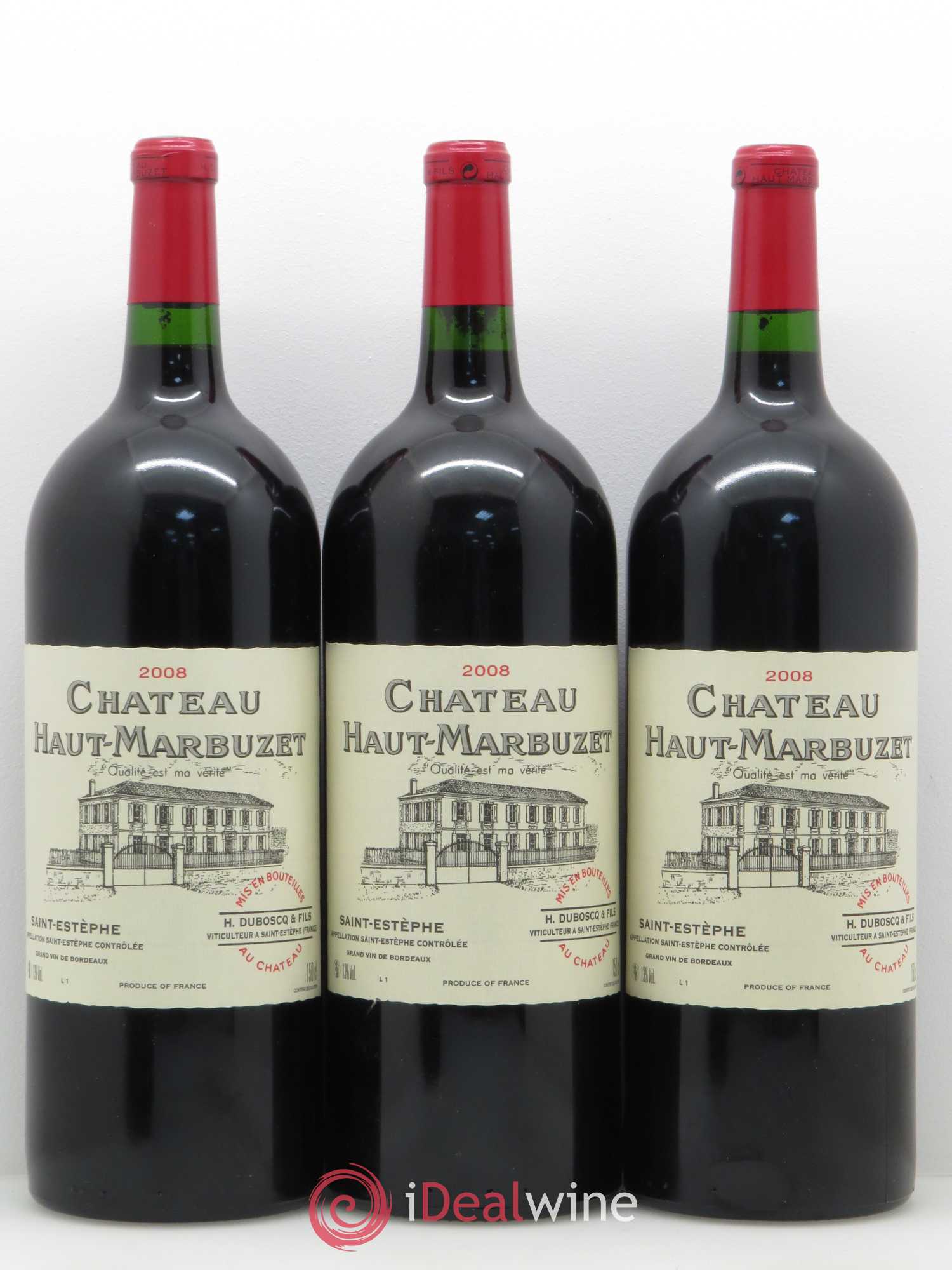 Château Haut Marbuzet 2008 - Lot de 6 magnums - 1