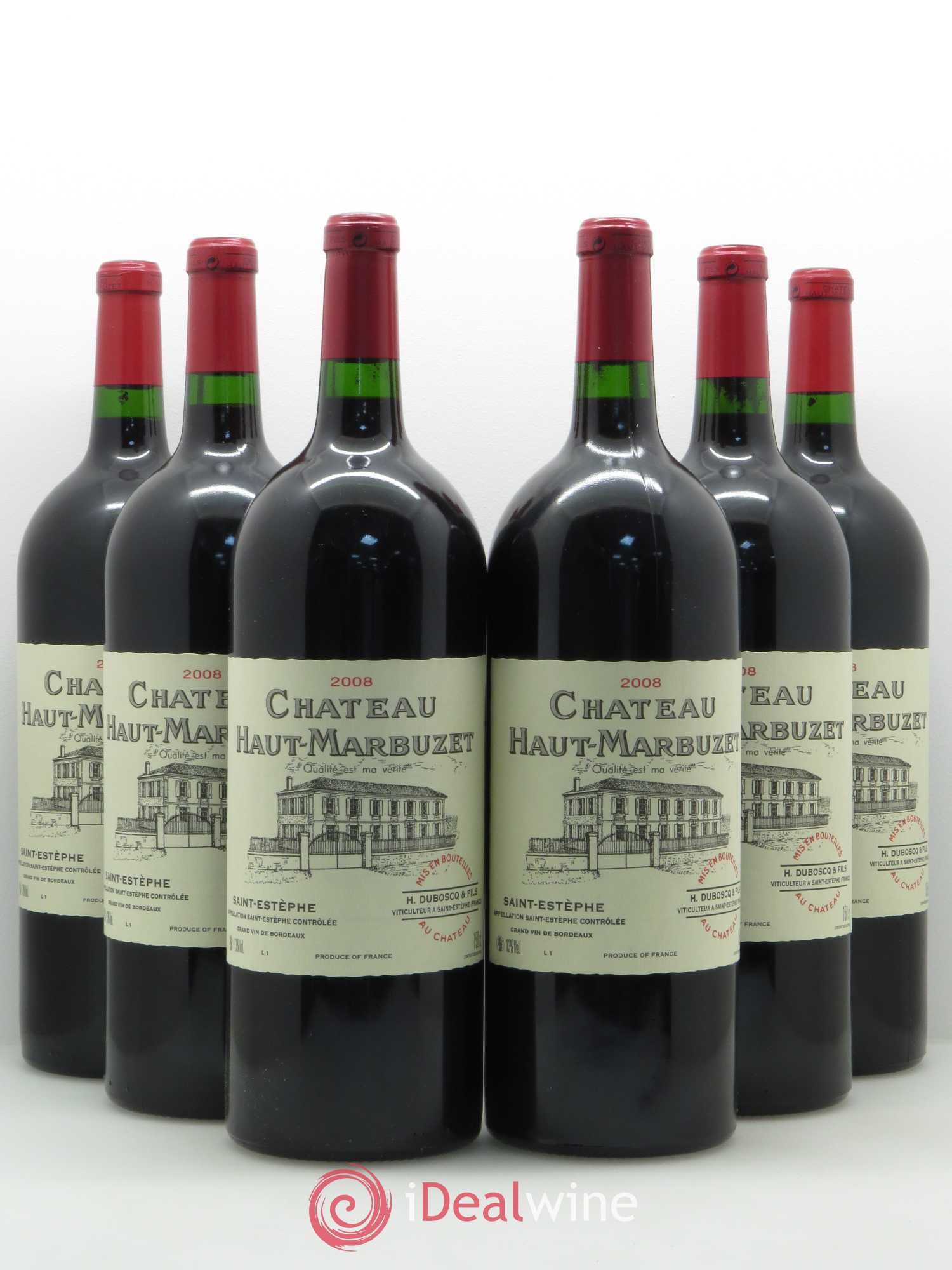 Château Haut Marbuzet 2008 - Lot de 6 magnums - 0