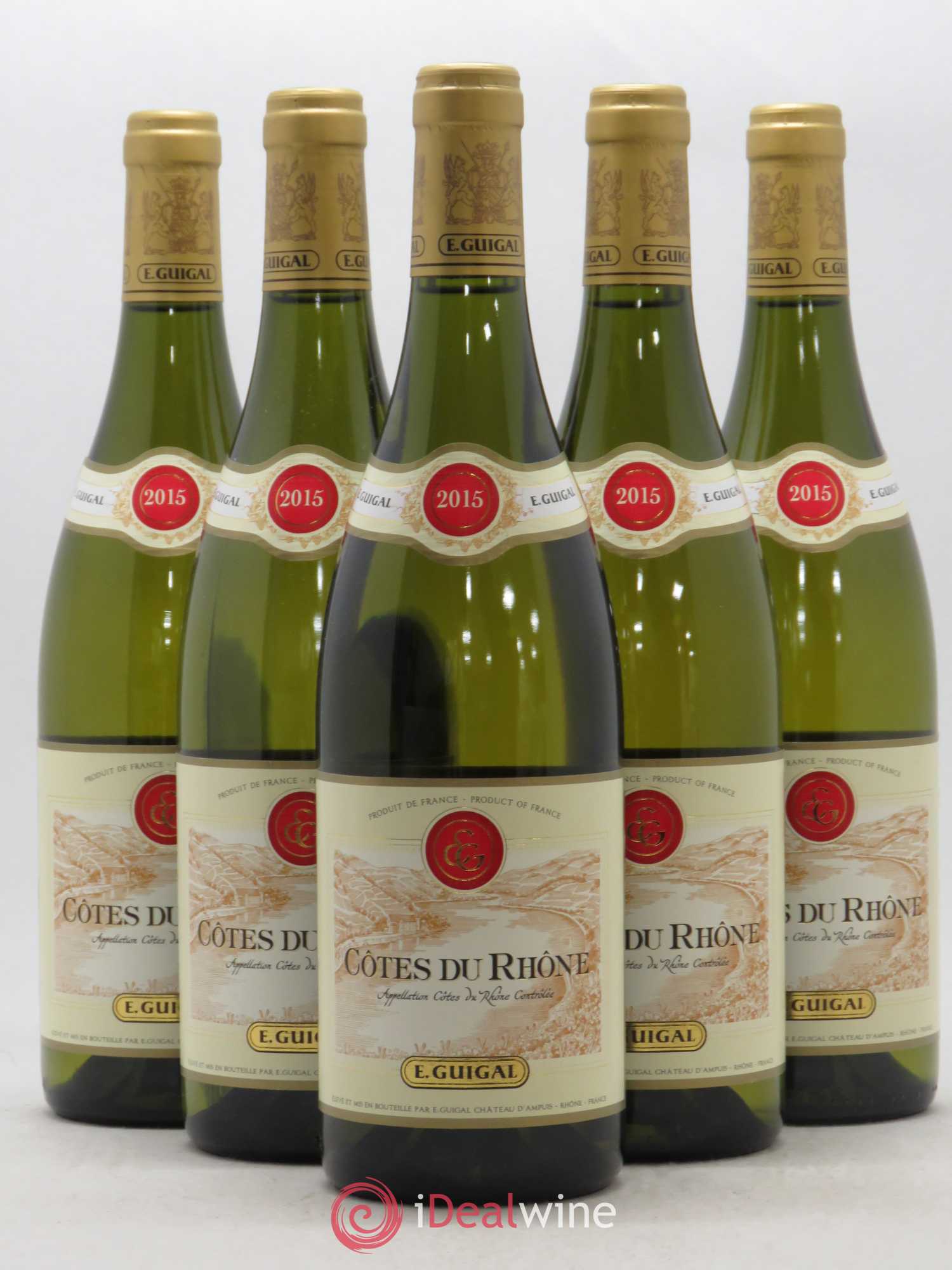 Côtes-du-Rhône Guigal (sans prix de réserve) 2015 - Lot de 5 bouteilles - 0