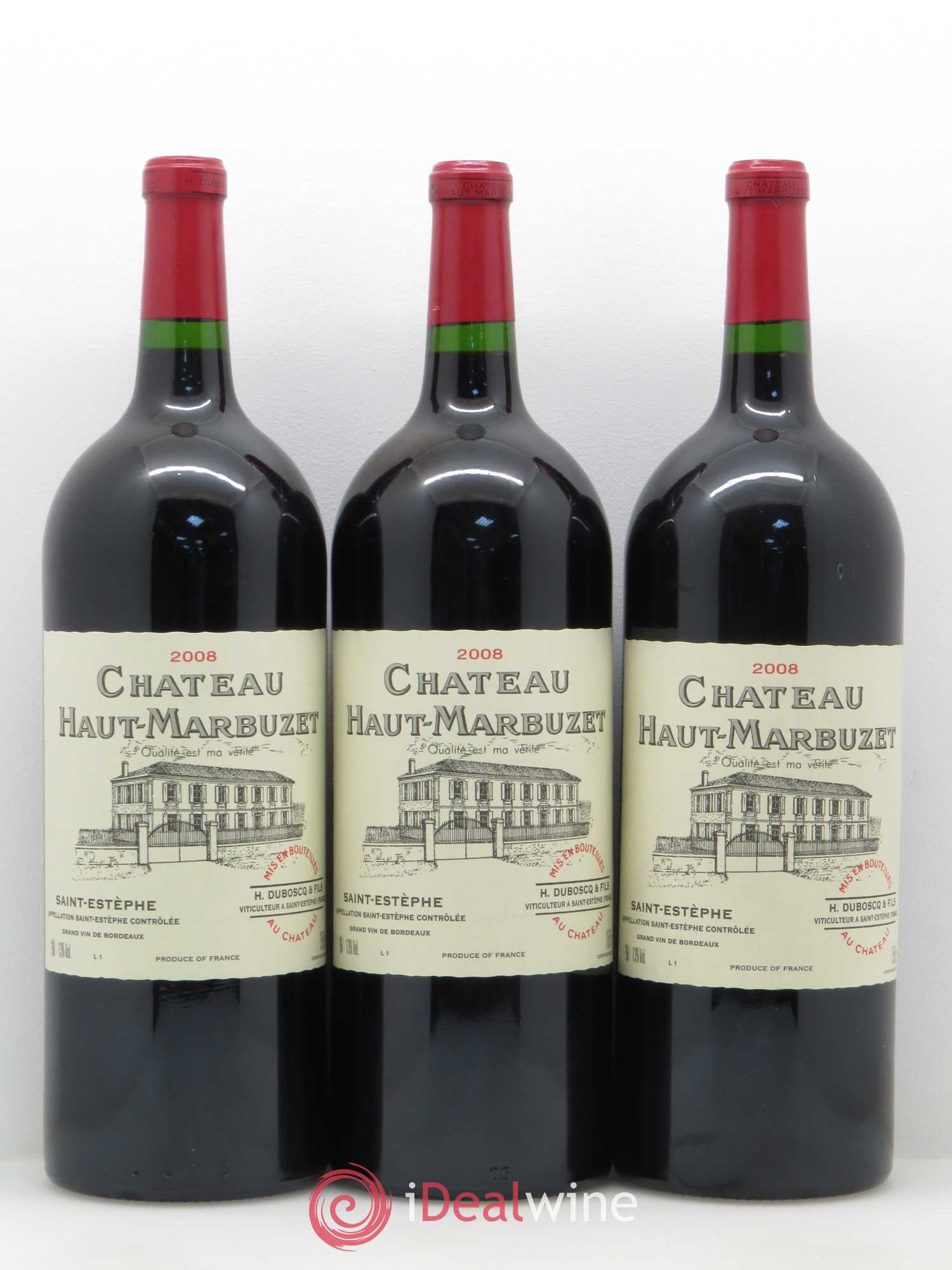 Château Haut Marbuzet 2008 - Lot de 6 magnums - 1