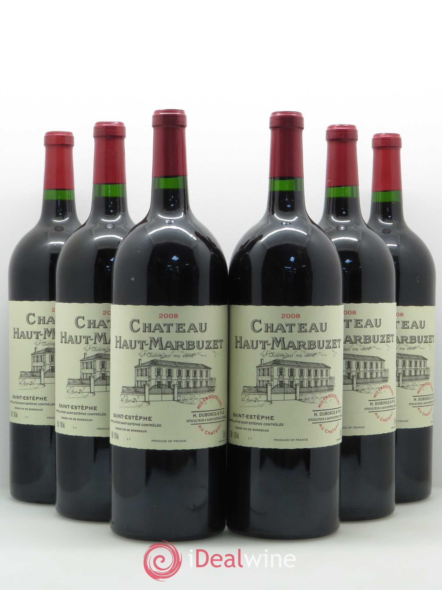 Château Haut Marbuzet 2008 - Lot de 6 magnums - 0