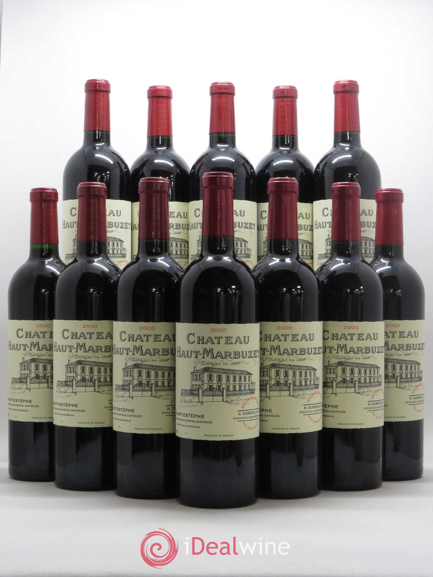Château Haut Marbuzet 2000 - Lot de 12 bouteilles - 0