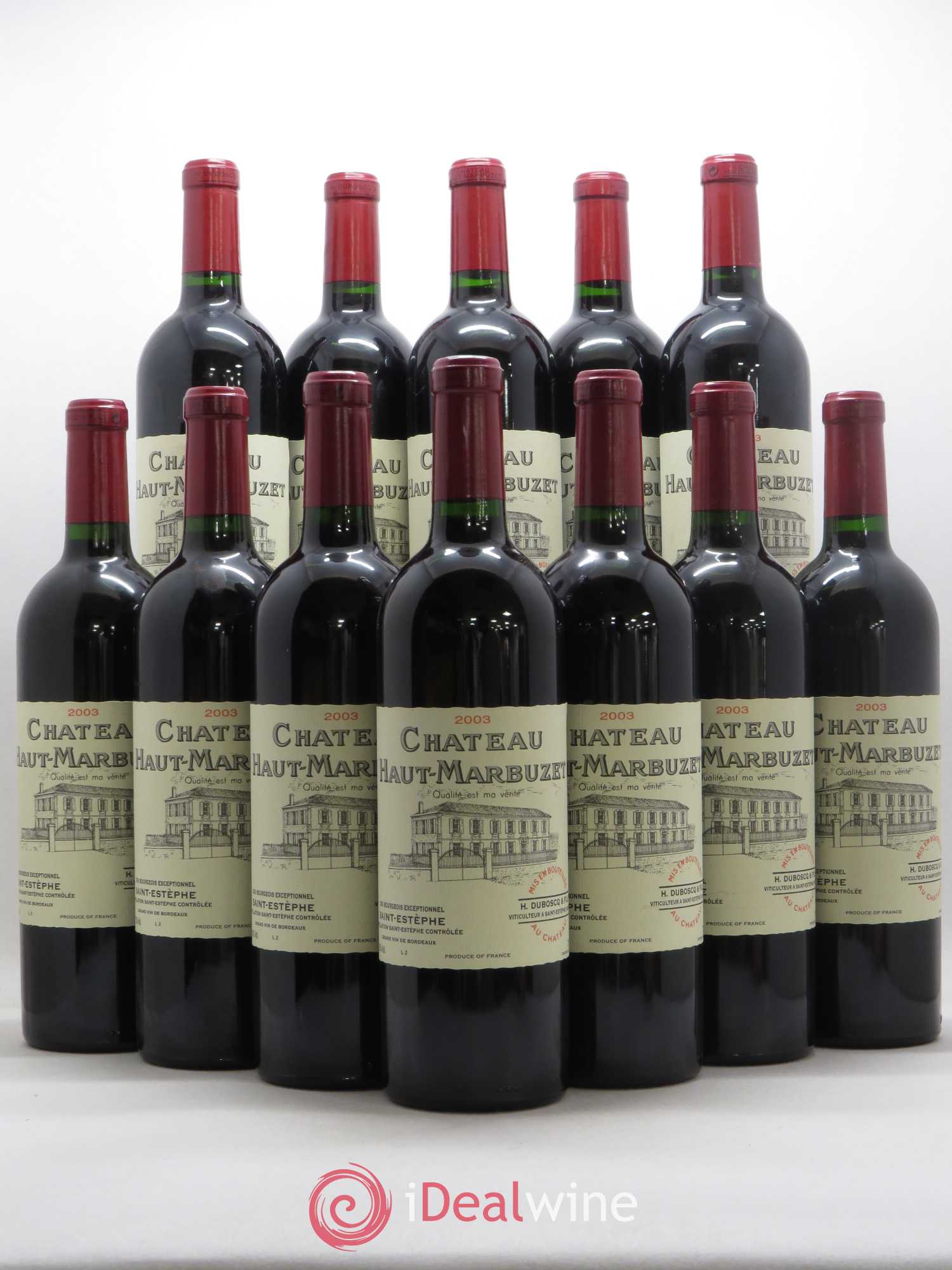 Château Haut Marbuzet 2003 - Lot de 12 bouteilles - 0