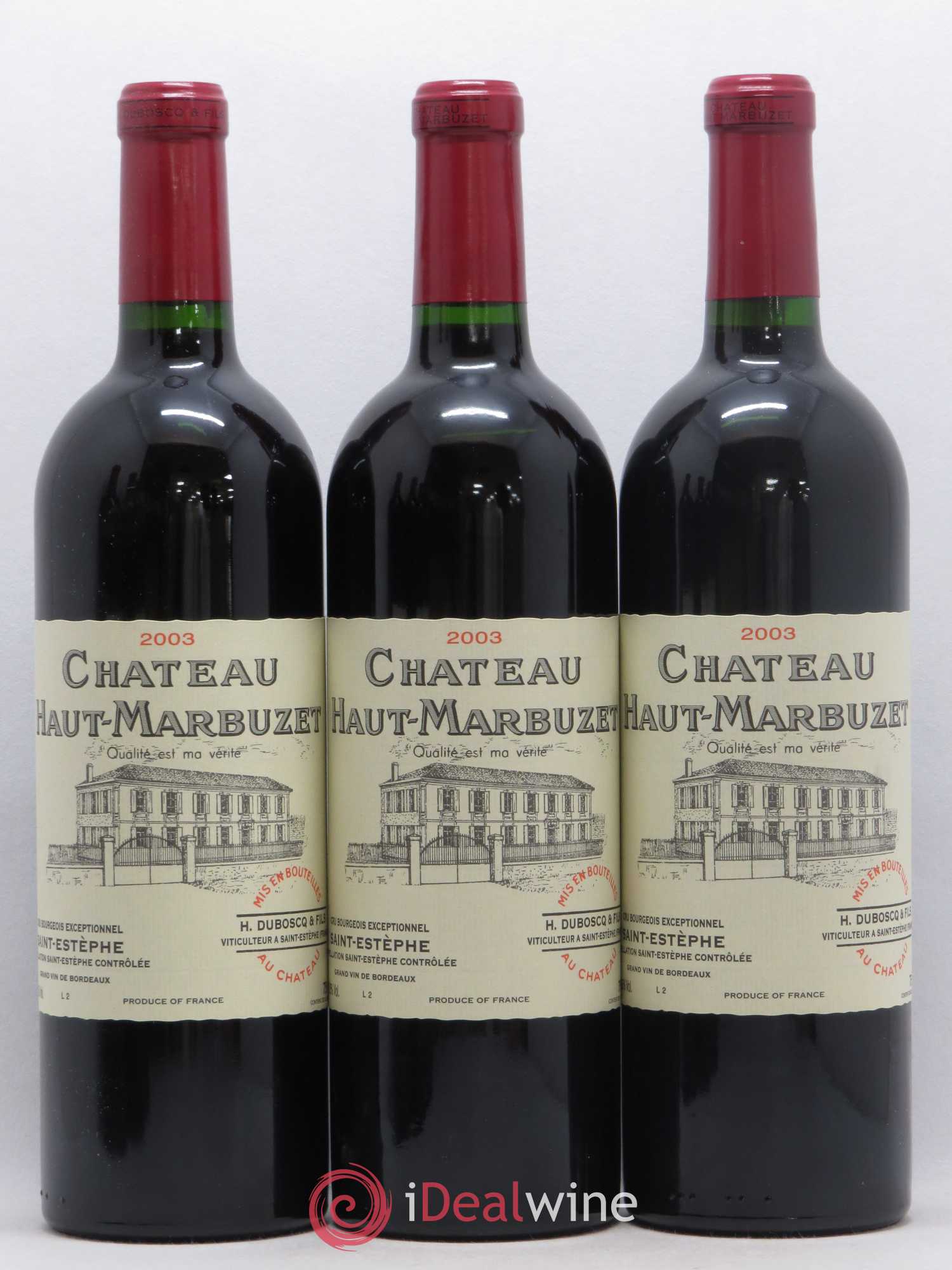 Château Haut Marbuzet 2003 - Lot de 12 bouteilles - 1