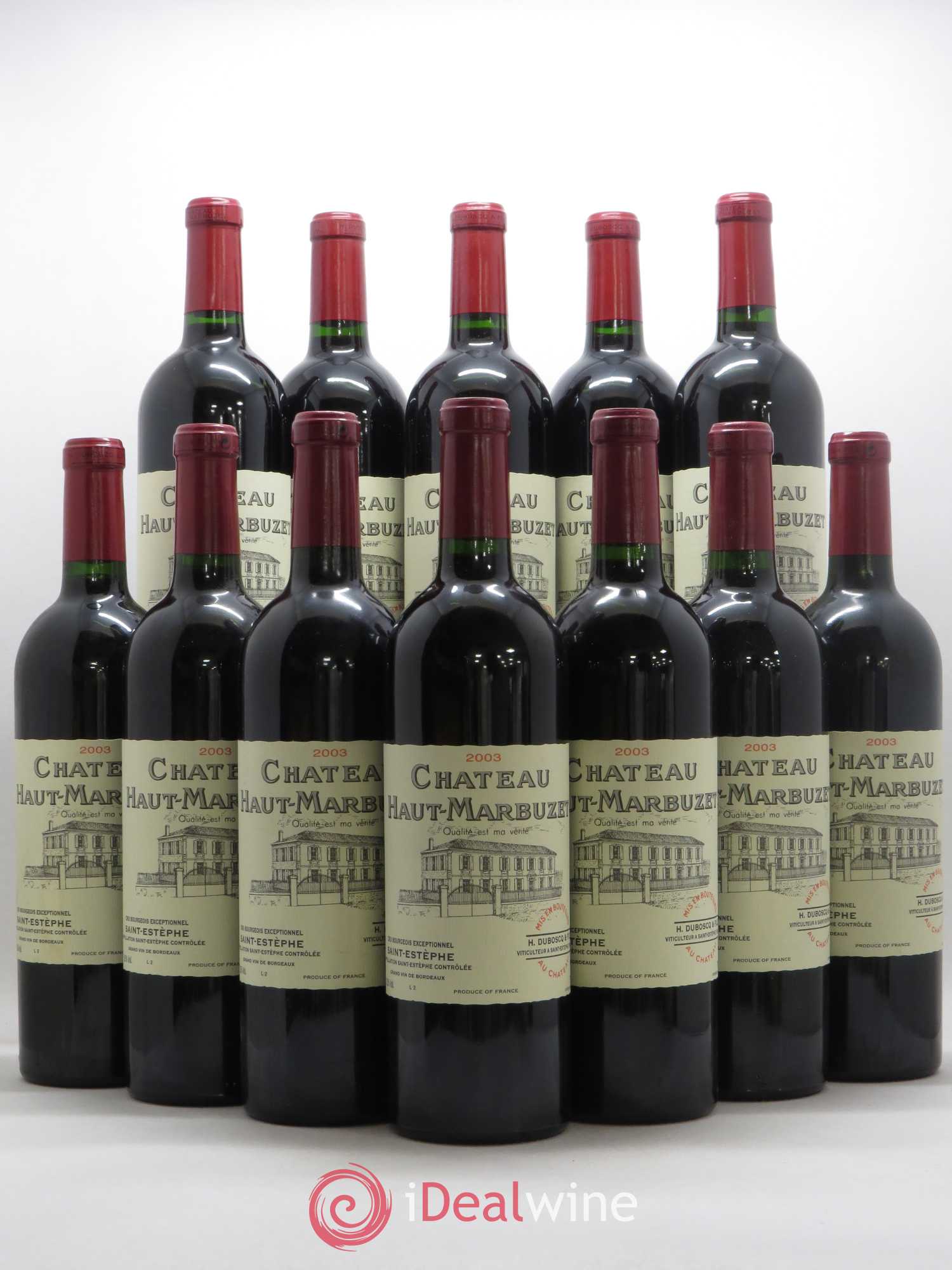 Château Haut Marbuzet 2003 - Lot de 12 bouteilles - 0
