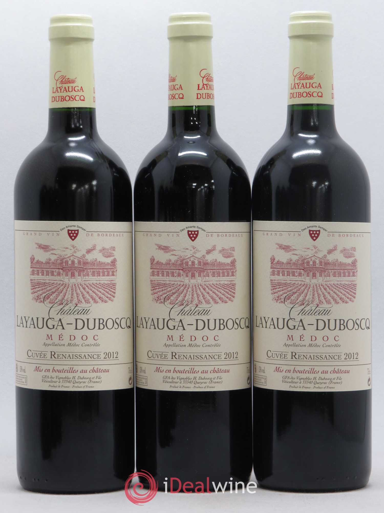 Médoc Château Layauga Dubosq cuvée Renaissance (sans prix de réserve) 2012 - Posten von 12 Flaschen - 1