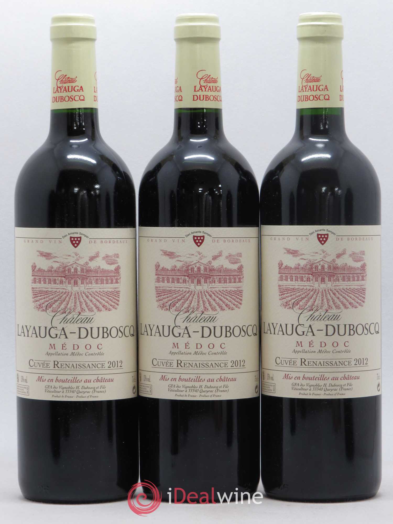 Médoc Château Layauga Dubosq cuvée Renaissance (sans prix de réserve) 2012 - Posten von 12 Flaschen - 2