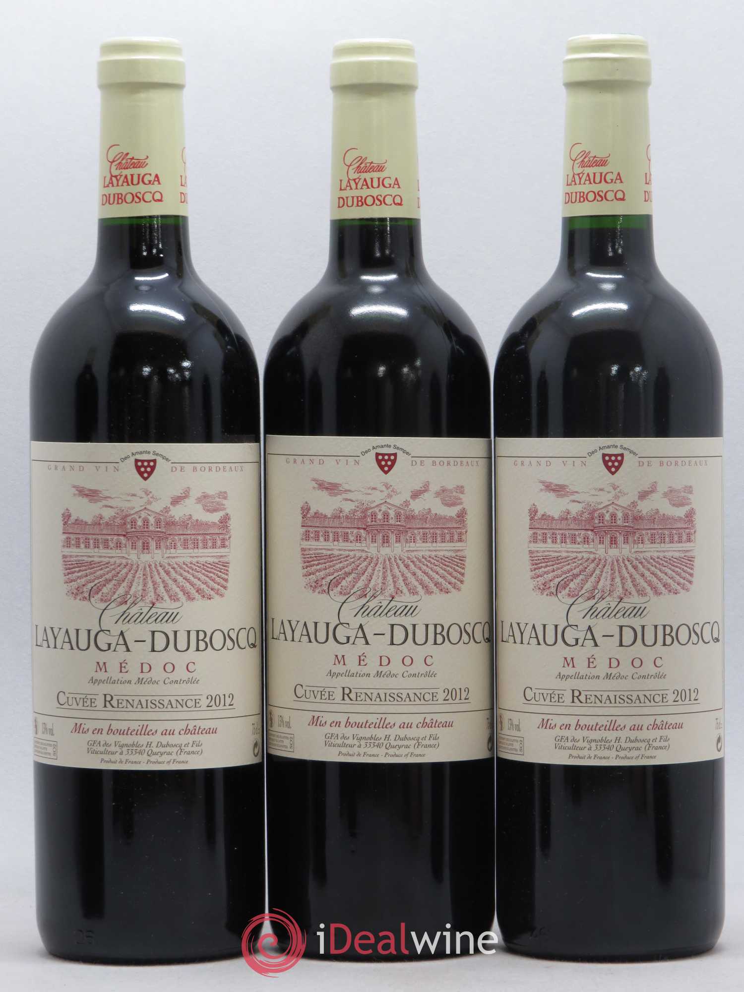 Médoc Château Layauga Dubosq cuvée Renaissance (sans prix de réserve) 2012 - Posten von 12 Flaschen - 3