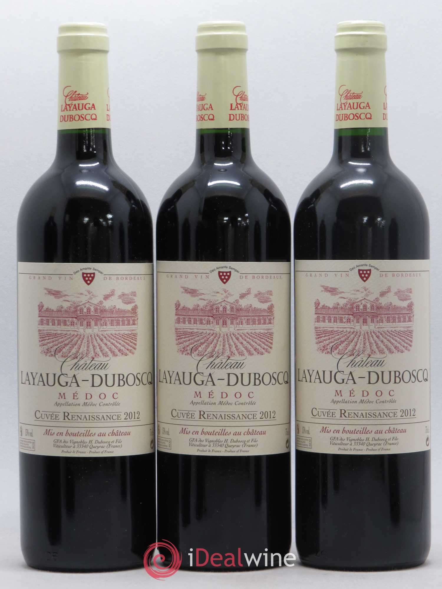 Médoc Château Layauga Dubosq cuvée Renaissance (sans prix de réserve) 2012 - Posten von 12 Flaschen - 4