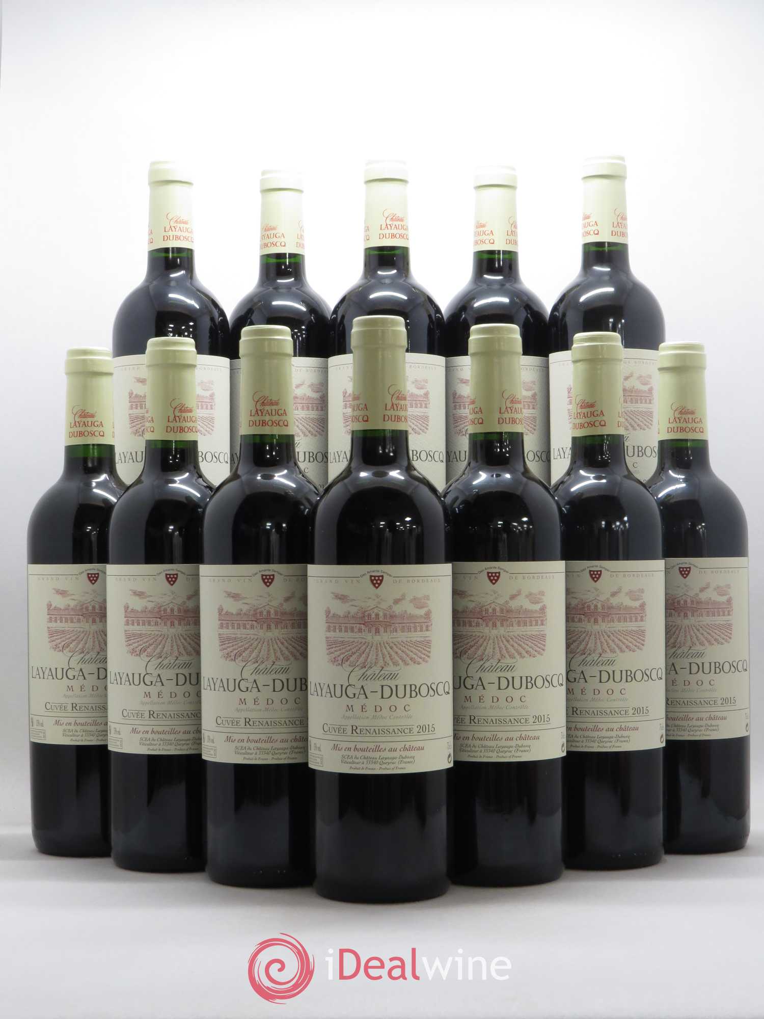 Médoc Château Layauga Dubosq cuvée Renaissance (sans prix de réserve) 2015 - Posten von 12 Flaschen - 0