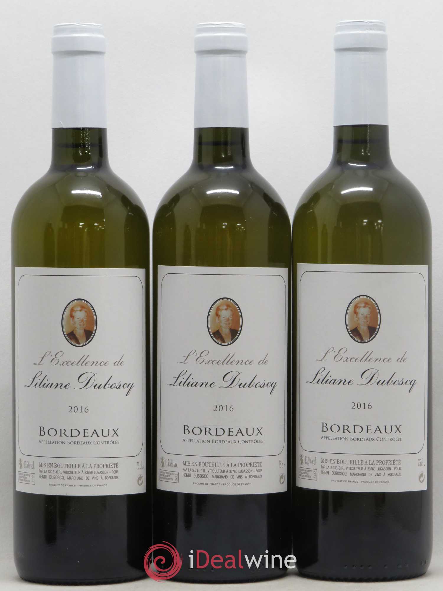Bordeaux L'Excellence de Liliane Duboscq (sans prix de réserve) 2016 - Lot de 12 bouteilles - 1