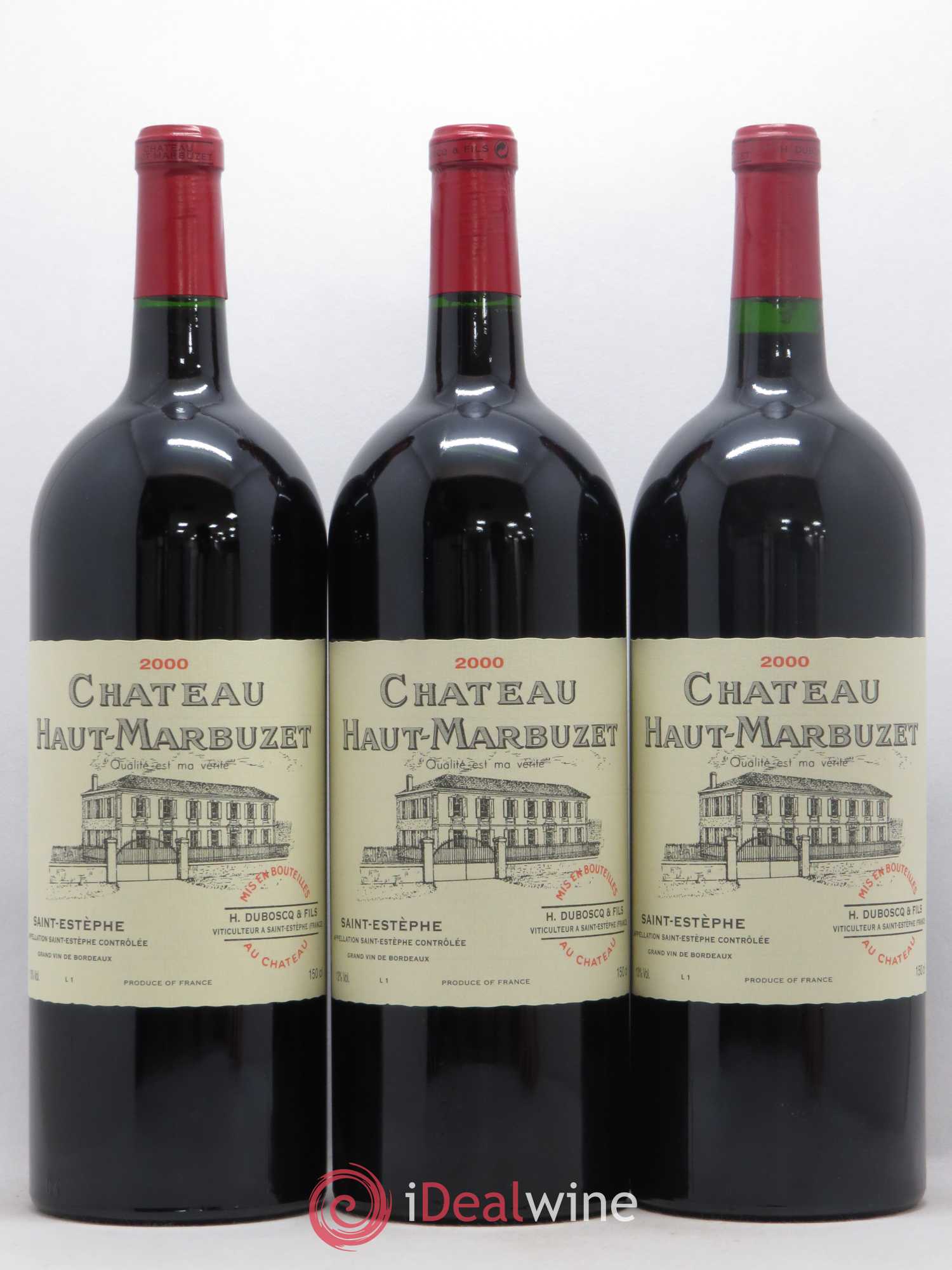 Château Haut Marbuzet 2000 - Lot de 6 magnums - 1