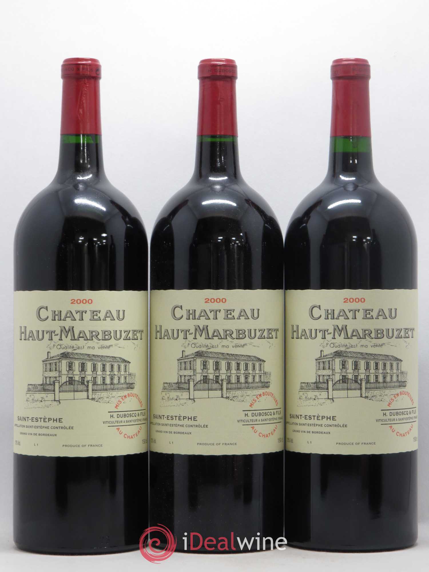 Château Haut Marbuzet 2000 - Lot de 6 magnums - 2