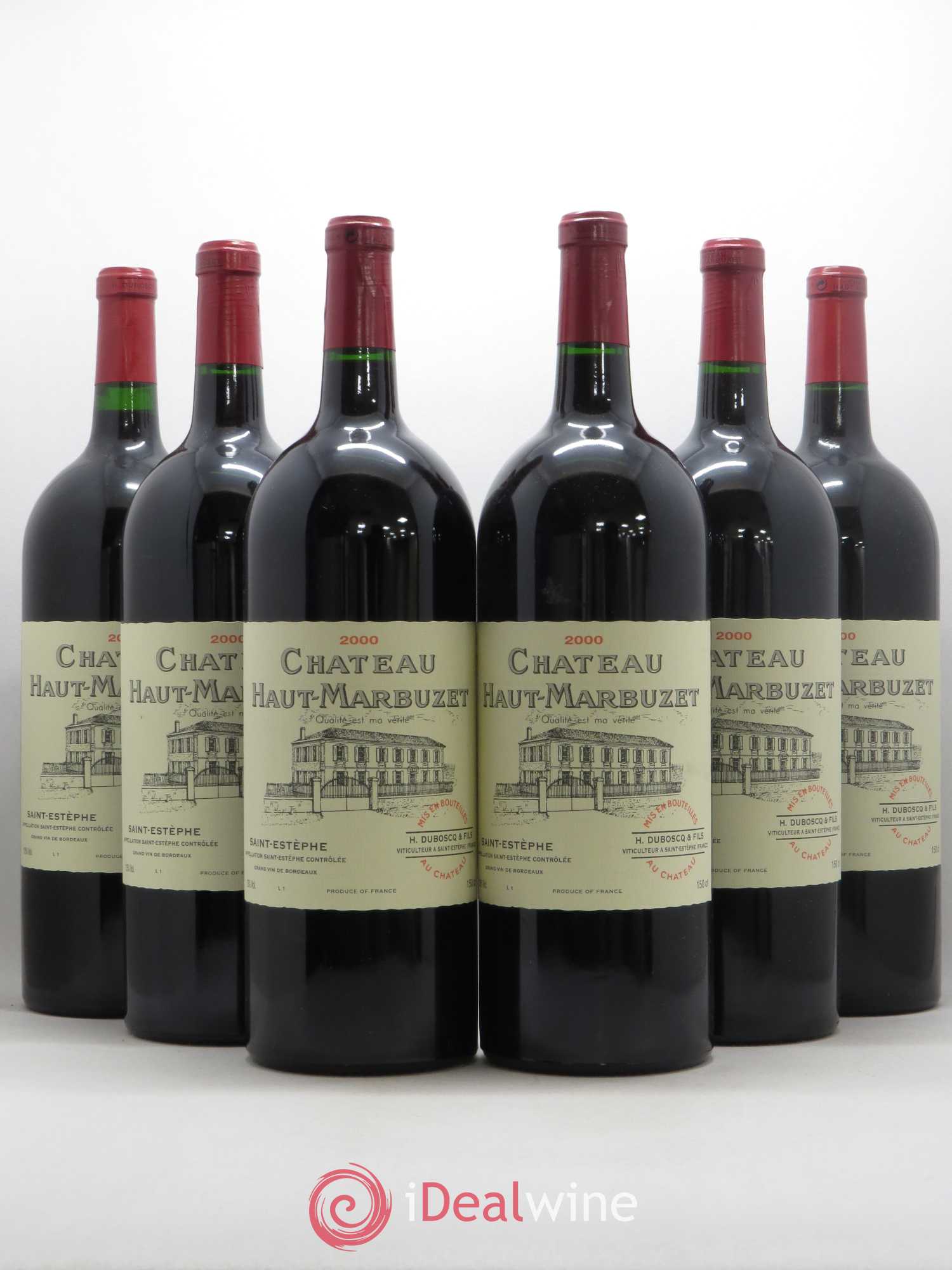 Château Haut Marbuzet 2000 - Lot de 6 magnums - 0