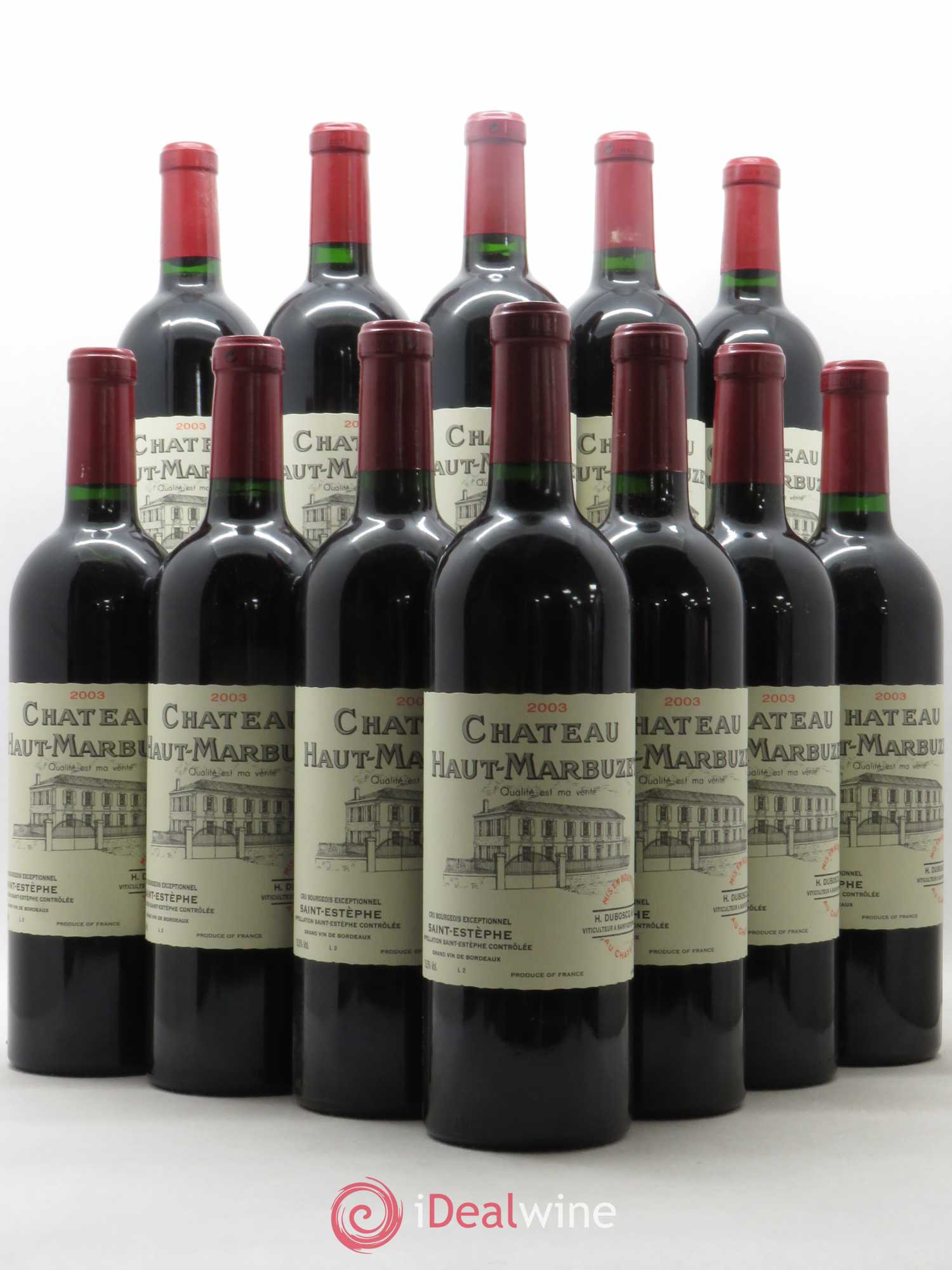 Château Haut Marbuzet 2003 - Lot de 12 bouteilles - 0