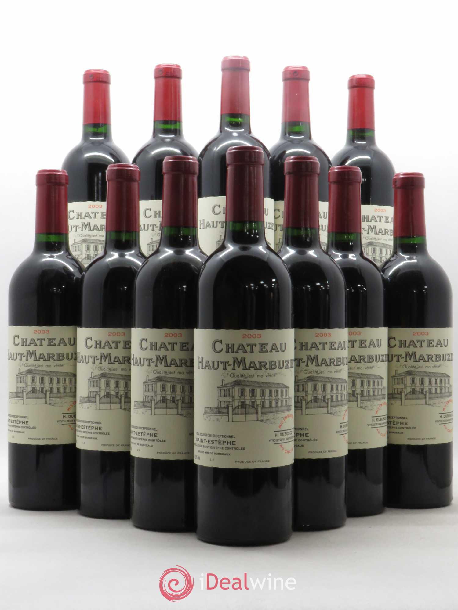 Château Haut Marbuzet 2003 - Lot de 12 bouteilles - 0