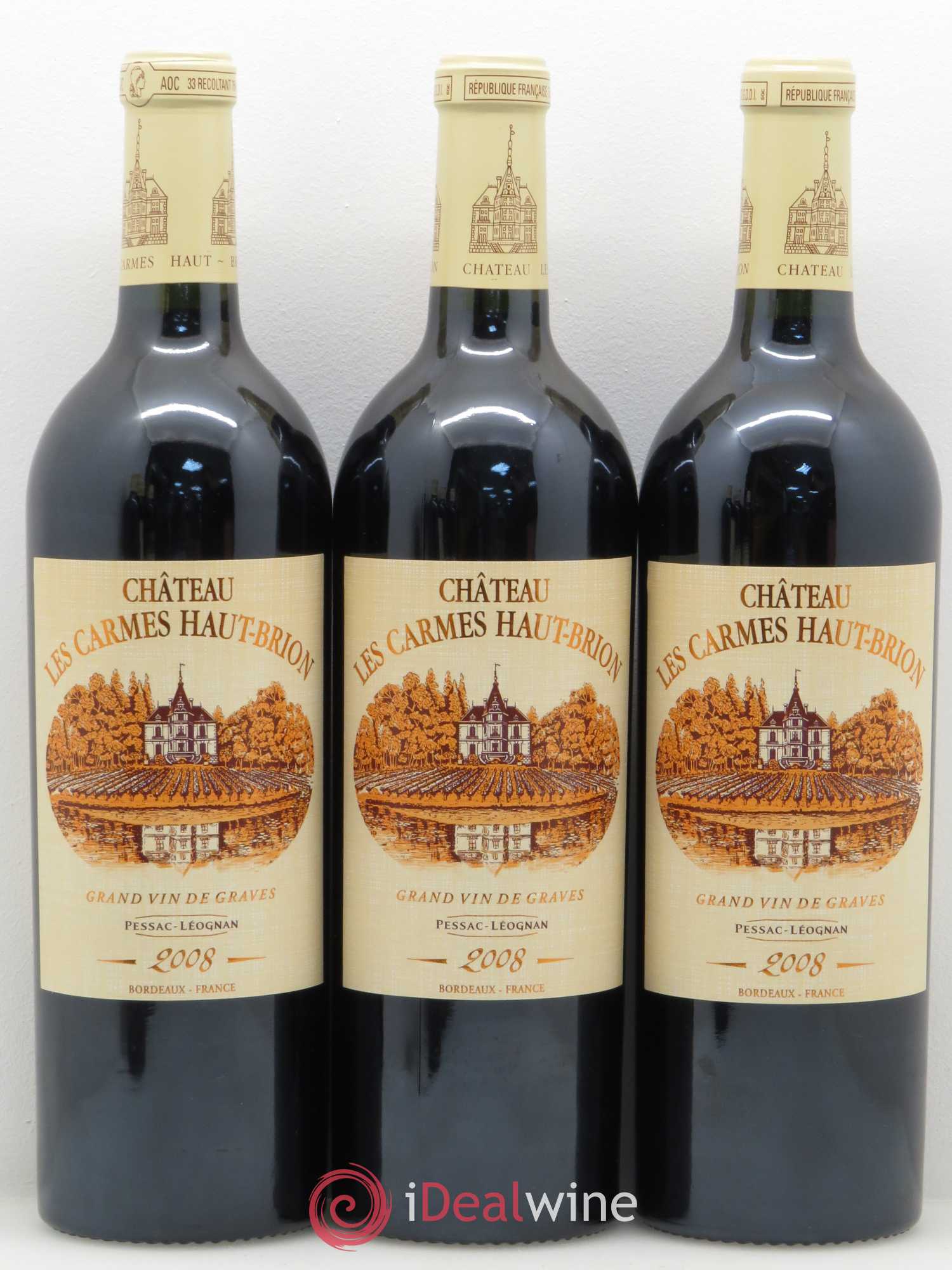 Château Les Carmes Haut-Brion 2008 - Lot de 12 bouteilles - 1