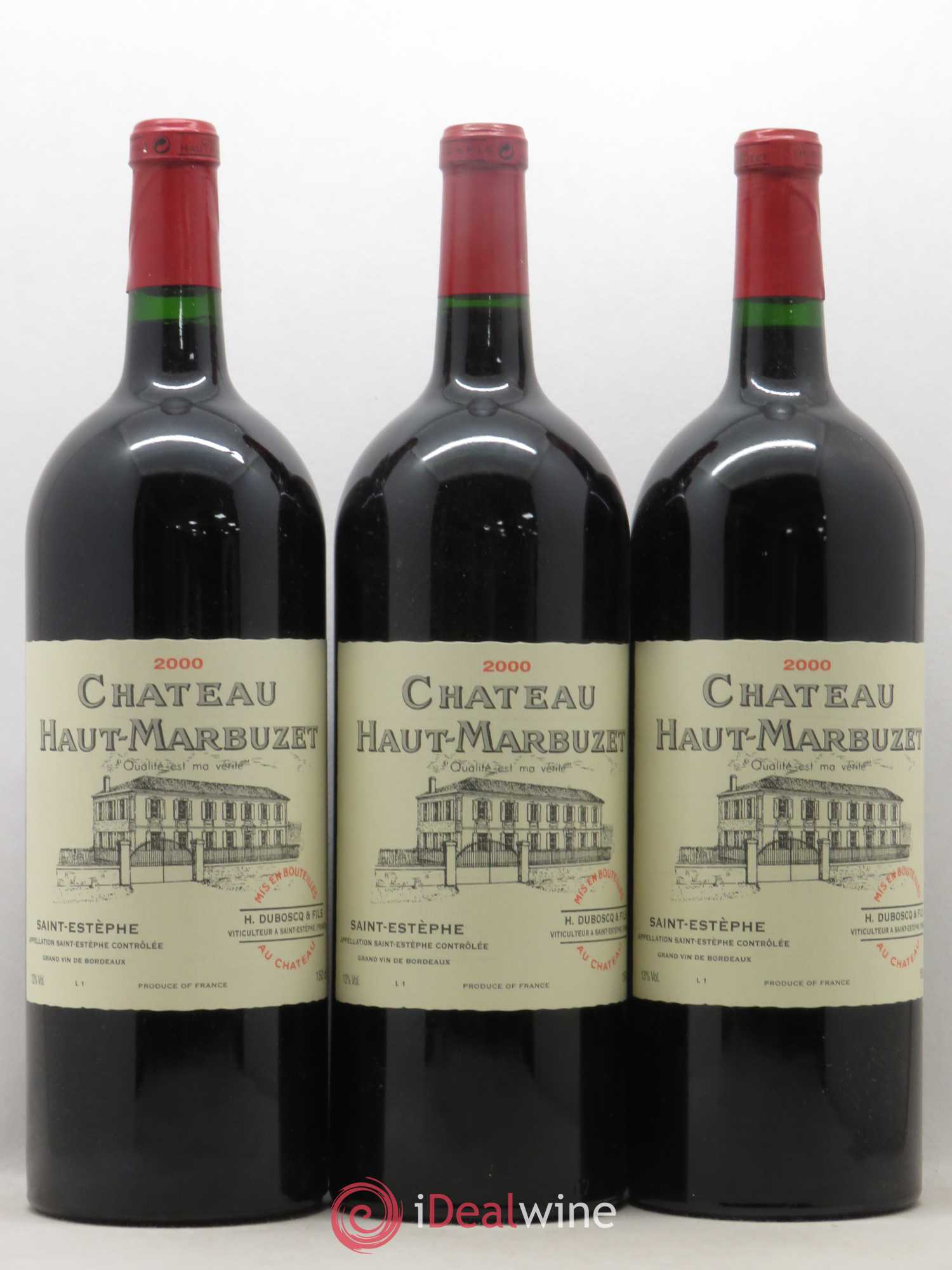 Château Haut Marbuzet 2000 - Lot de 6 magnums - 1