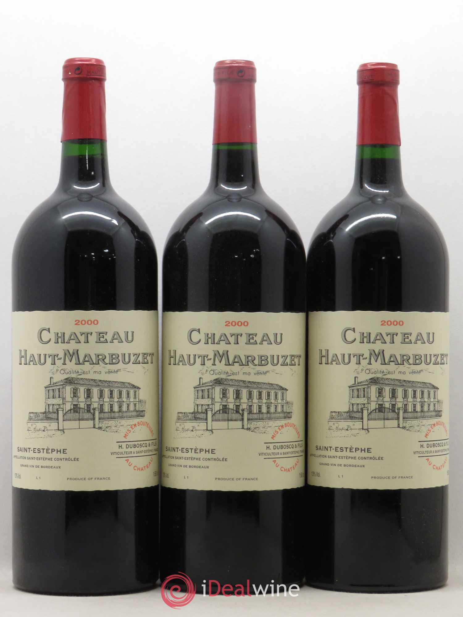 Château Haut Marbuzet 2000 - Lot de 6 magnums - 2