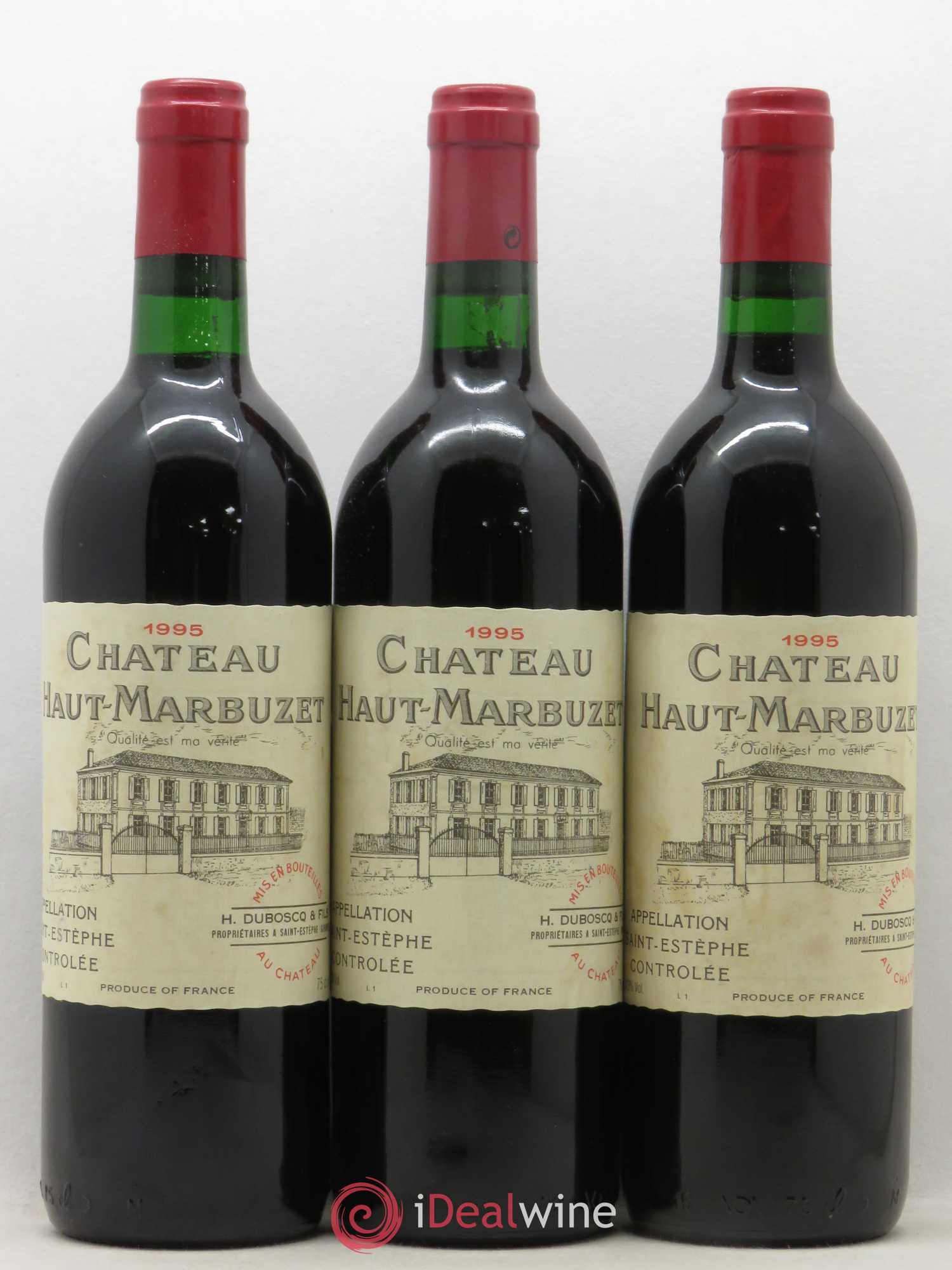 Château Haut Marbuzet 1995 - Lot de 12 bouteilles - 1