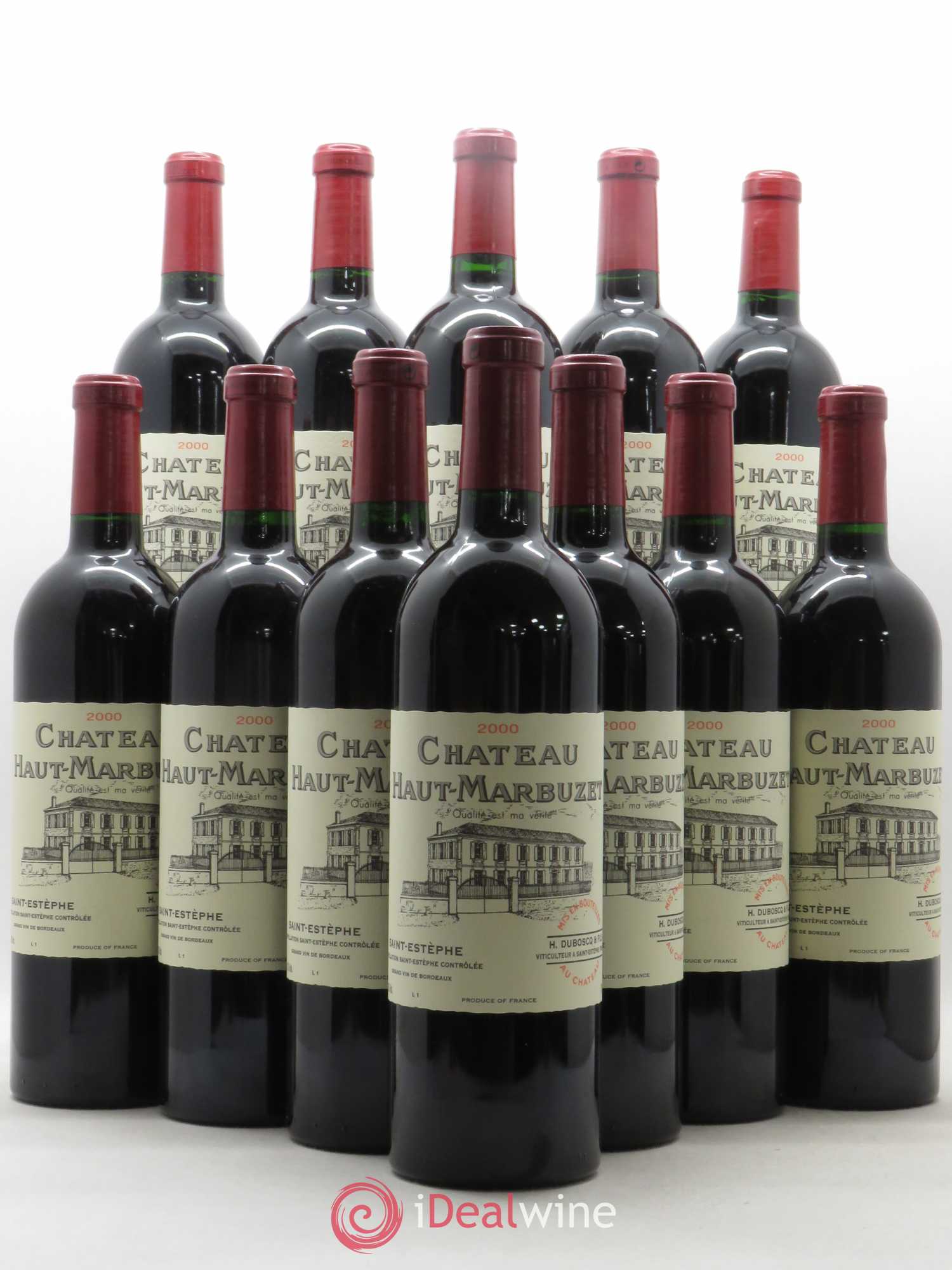 Château Haut Marbuzet 2000 - Lot de 12 bouteilles - 0