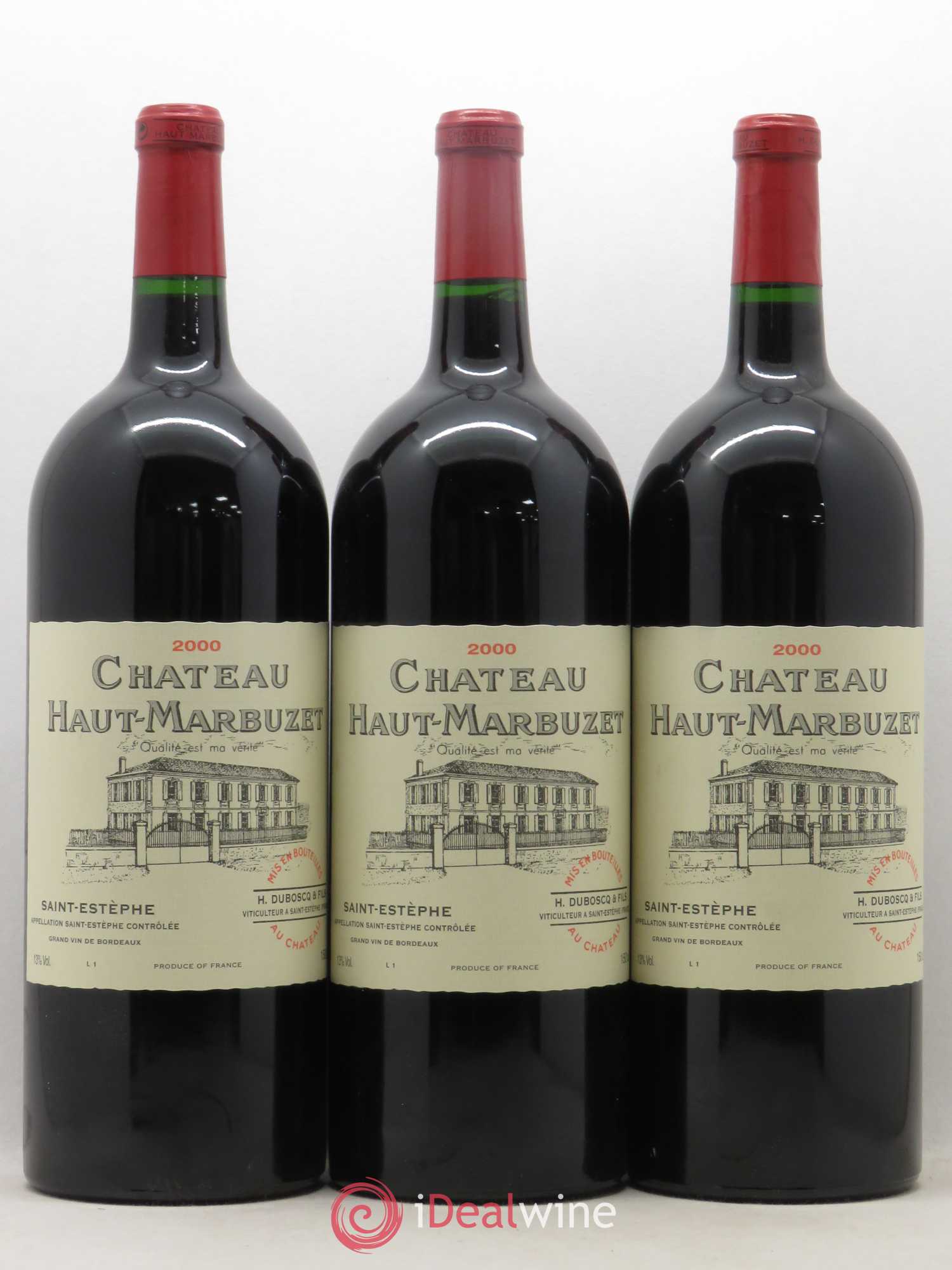 Château Haut Marbuzet 2000 - Lot de 6 magnums - 2