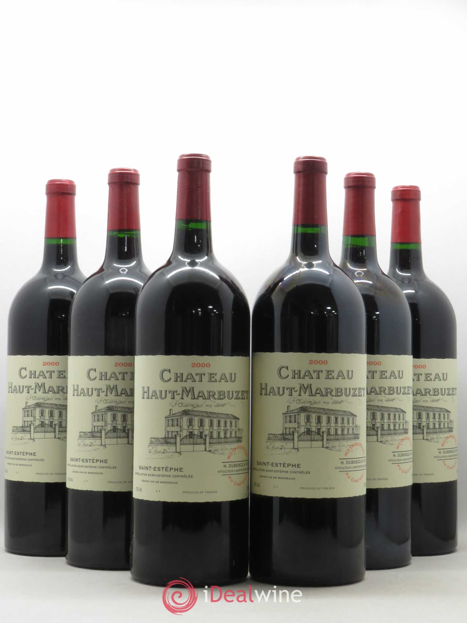 Château Haut Marbuzet 2000 - Lot de 6 magnums - 0