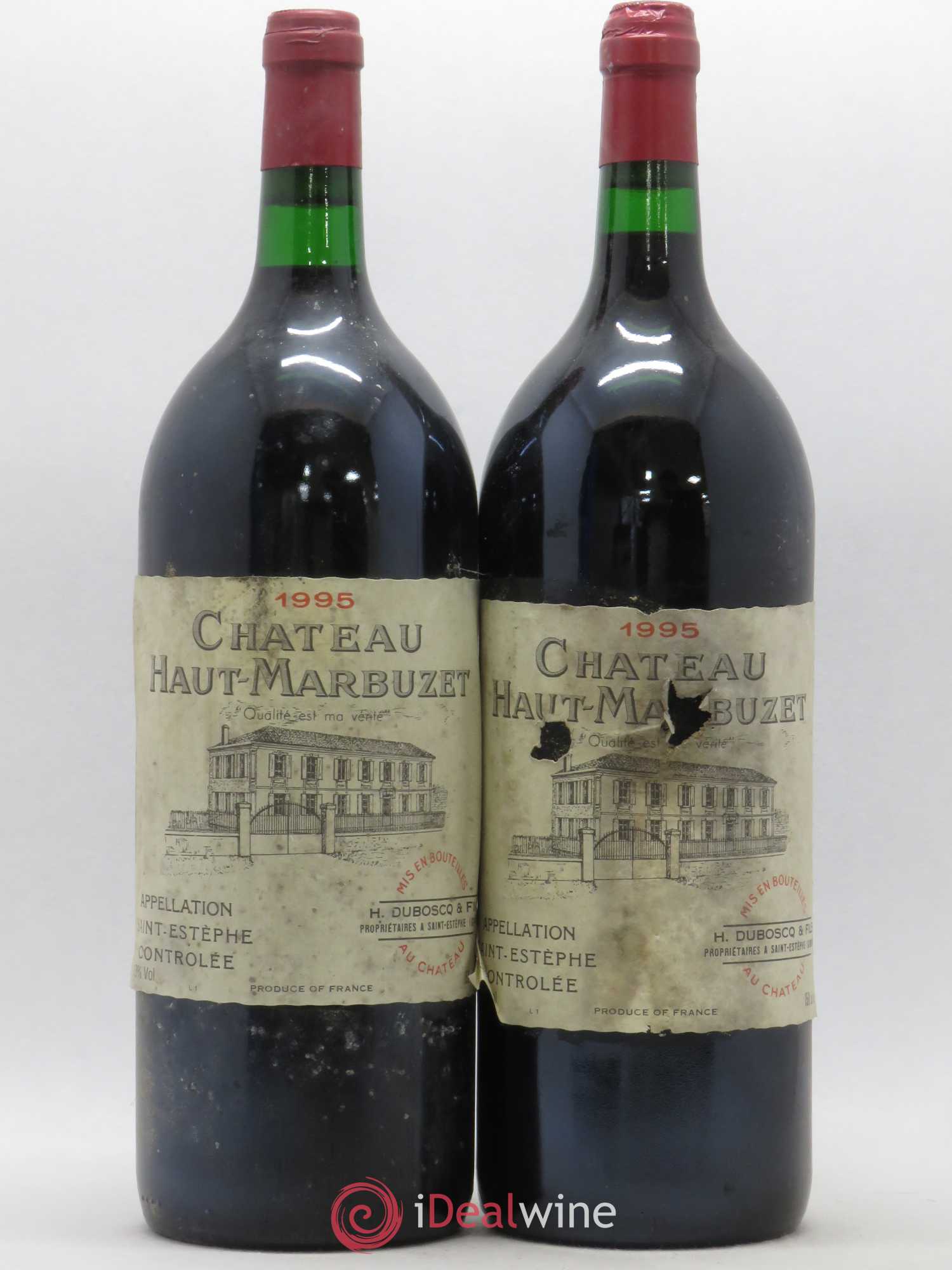 Château Haut Marbuzet 1995 - Lot de 2 magnums - 0