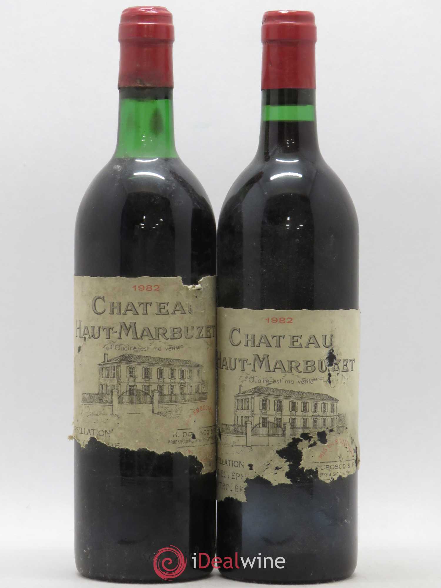 Château Haut Marbuzet 1982 - Lot de 2 bouteilles - 0
