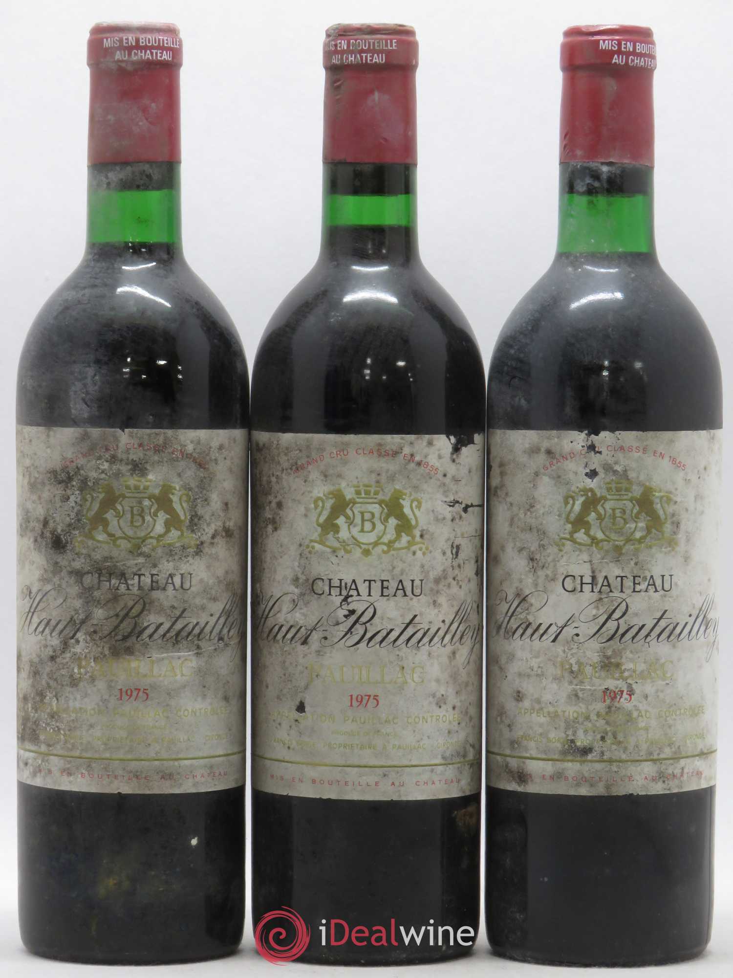 Château Haut Batailley 5ème Grand Cru Classé 1975 - Lot de 3 bouteilles - 0